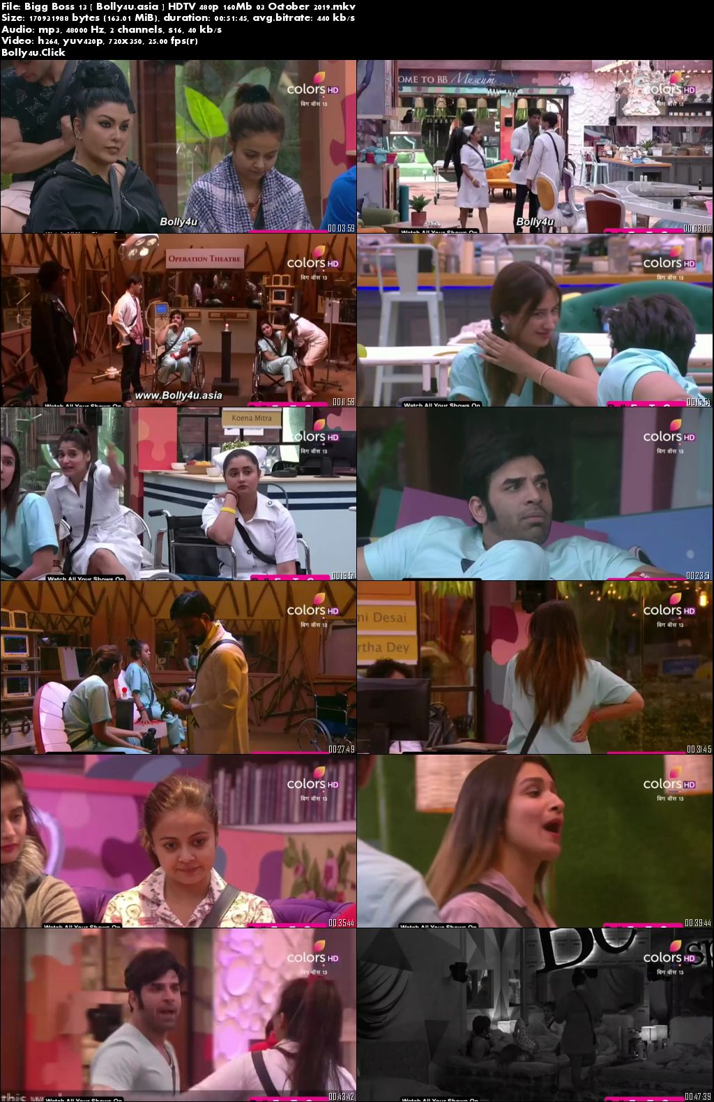 Bigg Boss S13E03 HDTV 480p 160Mb 03 October 2019 Download