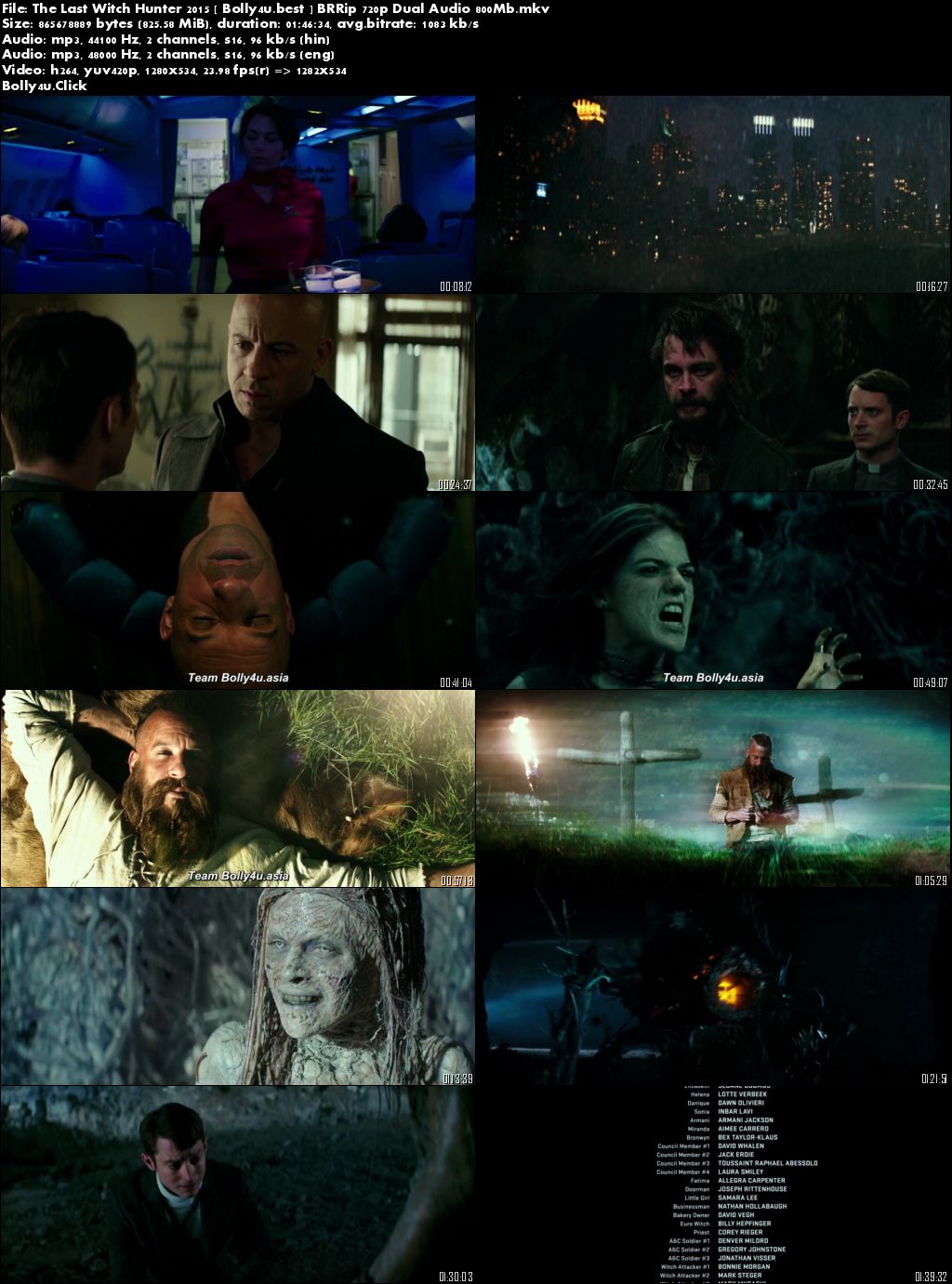 The Last Witch Hunter 2015 BluRay 800Mb Hindi Dual Audio 720p Download