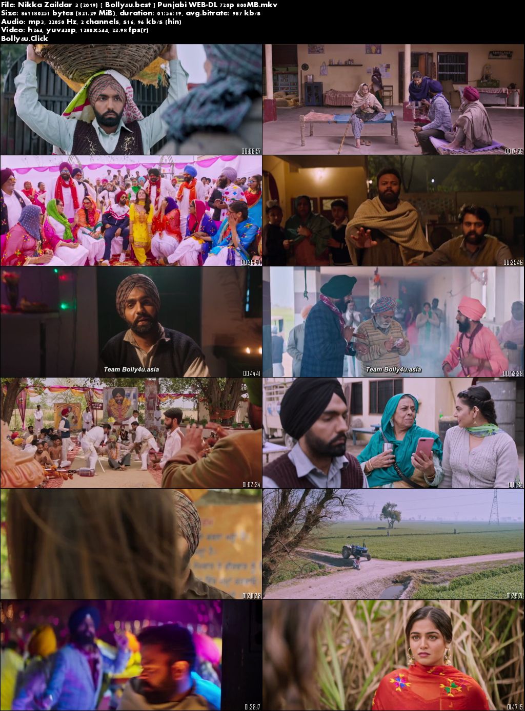 Nikka Zaildar 3 2019 WEB-DL 800Mb Punjabi 720p Download