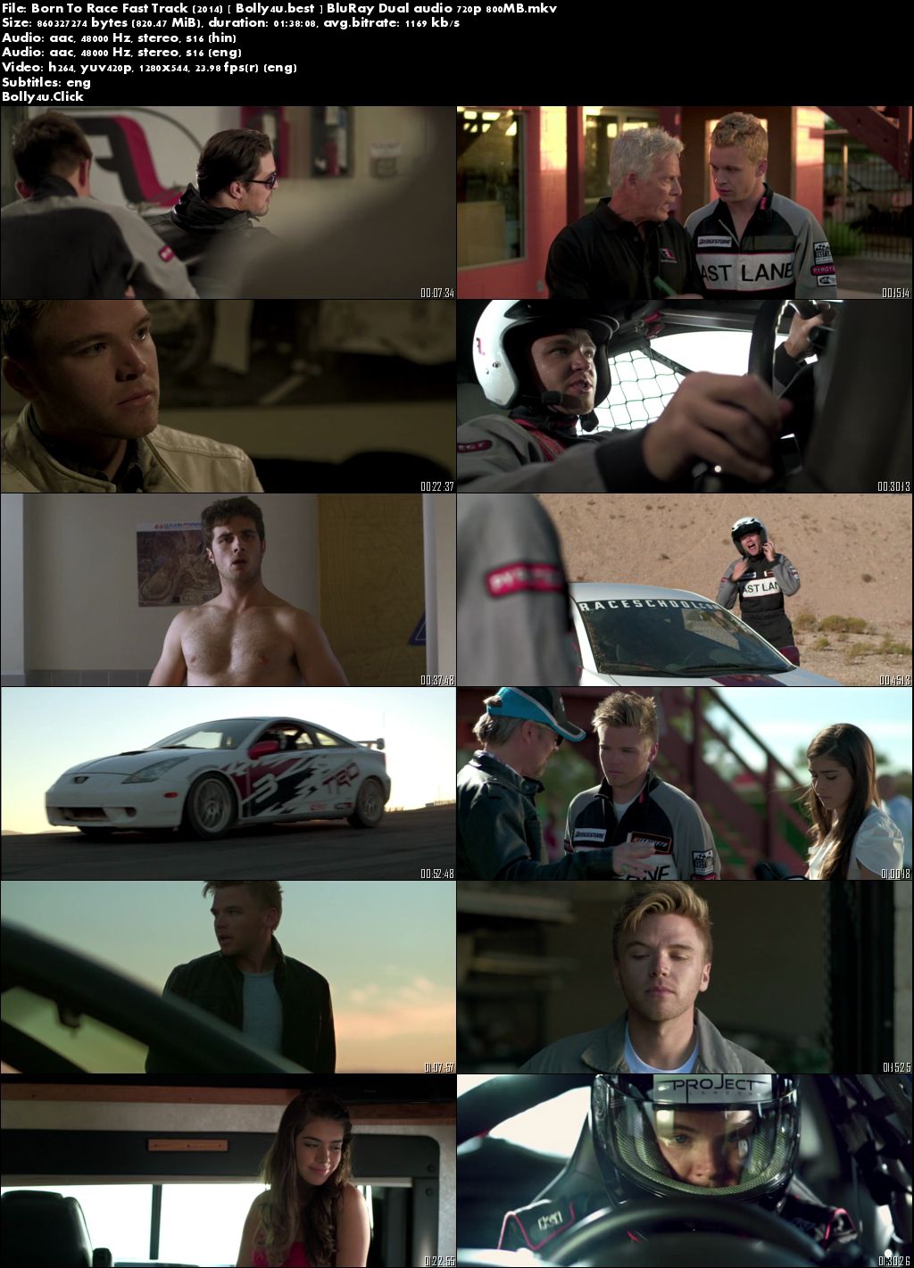 Born To Race Fast Track 2014 BluRay 300Mb Hindi Dual Audio 480p Download