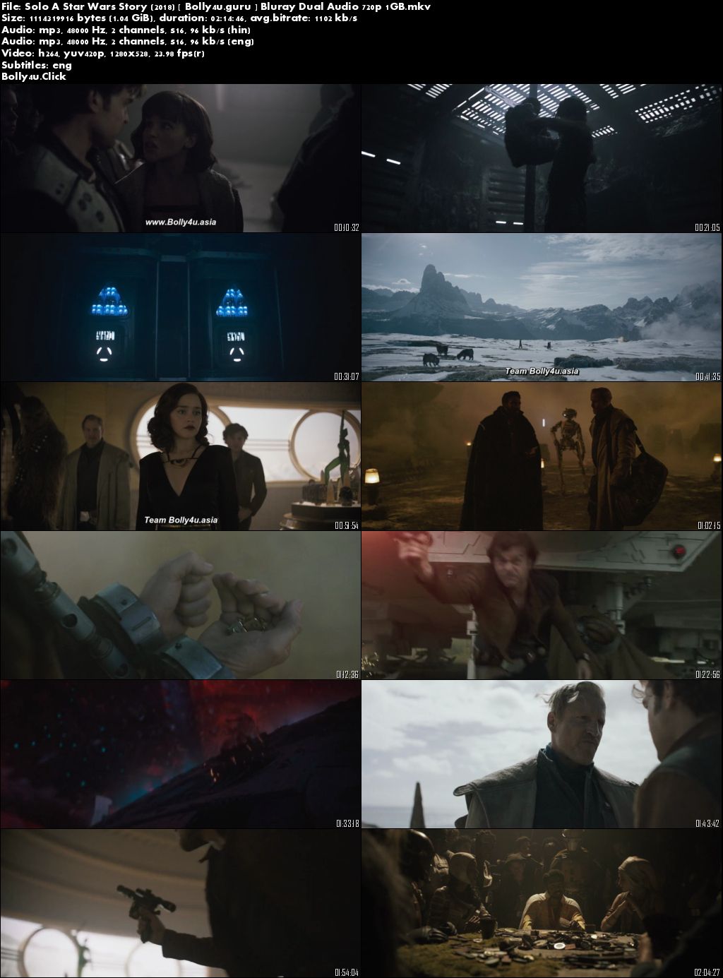 Solo A Star Wars Story 2018 BluRay 450MB Hindi Dual Audio 480p Download