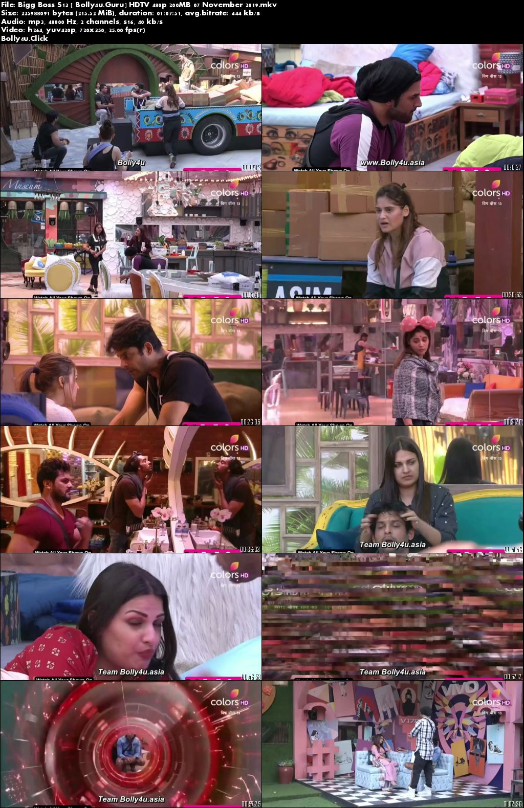 Bigg Boss S13 HDTV 480p 200MB 07 November 2019 Download