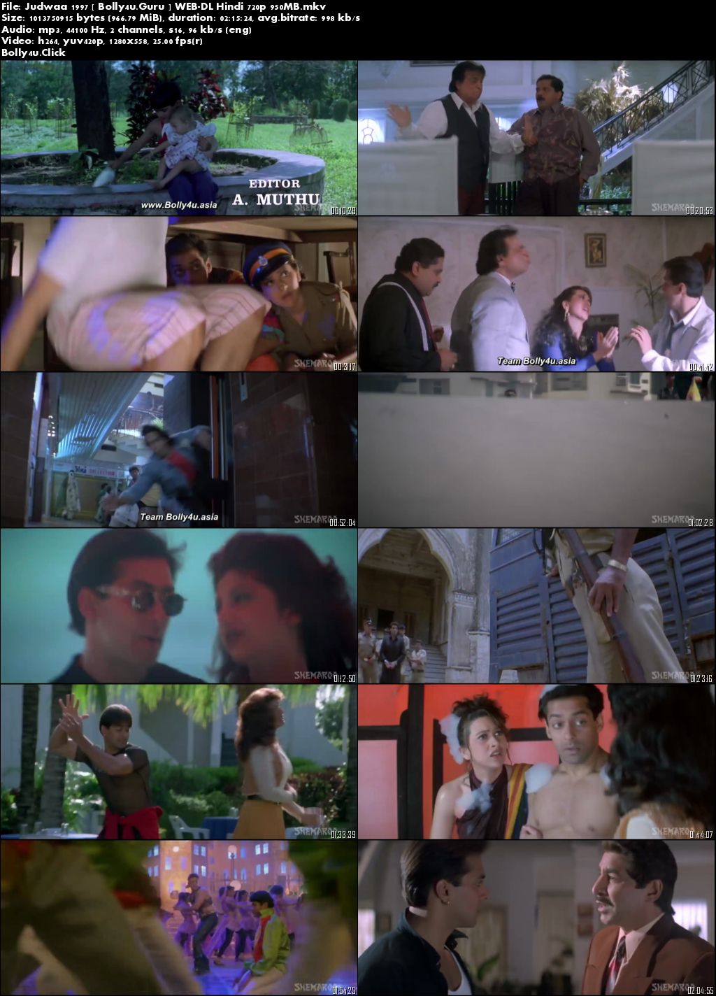 Judwaa 1997 WEB-DL 950MB Hindi 720p Download