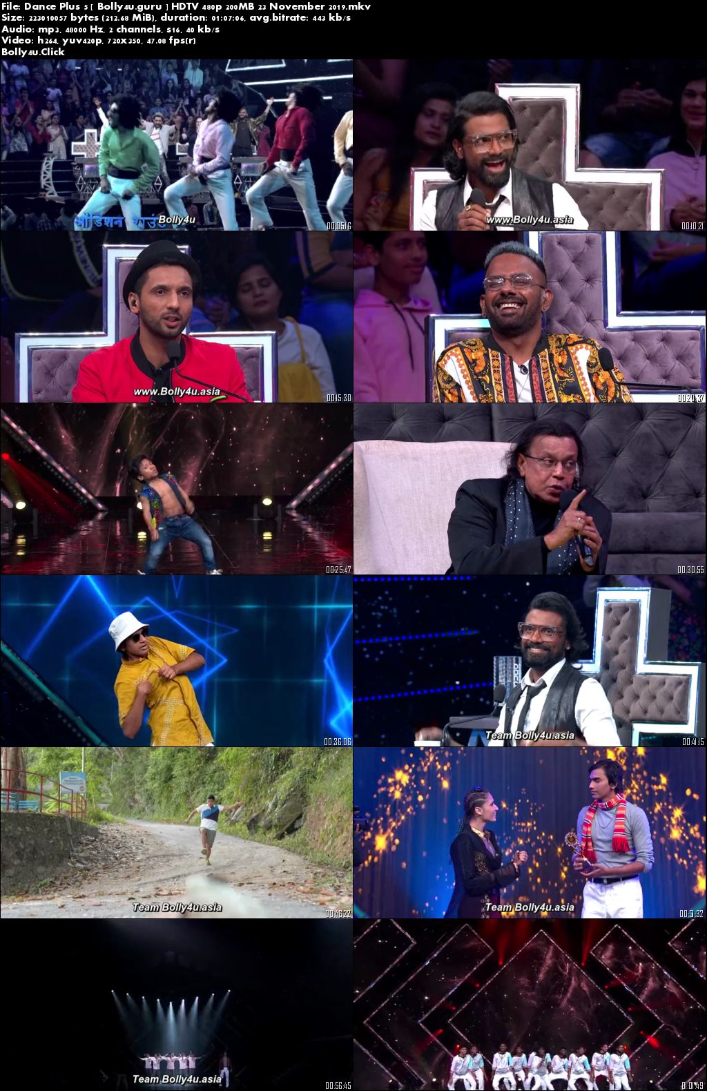 Dance Plus 5 HDTV 480p 200MB 23 November 2019 Download