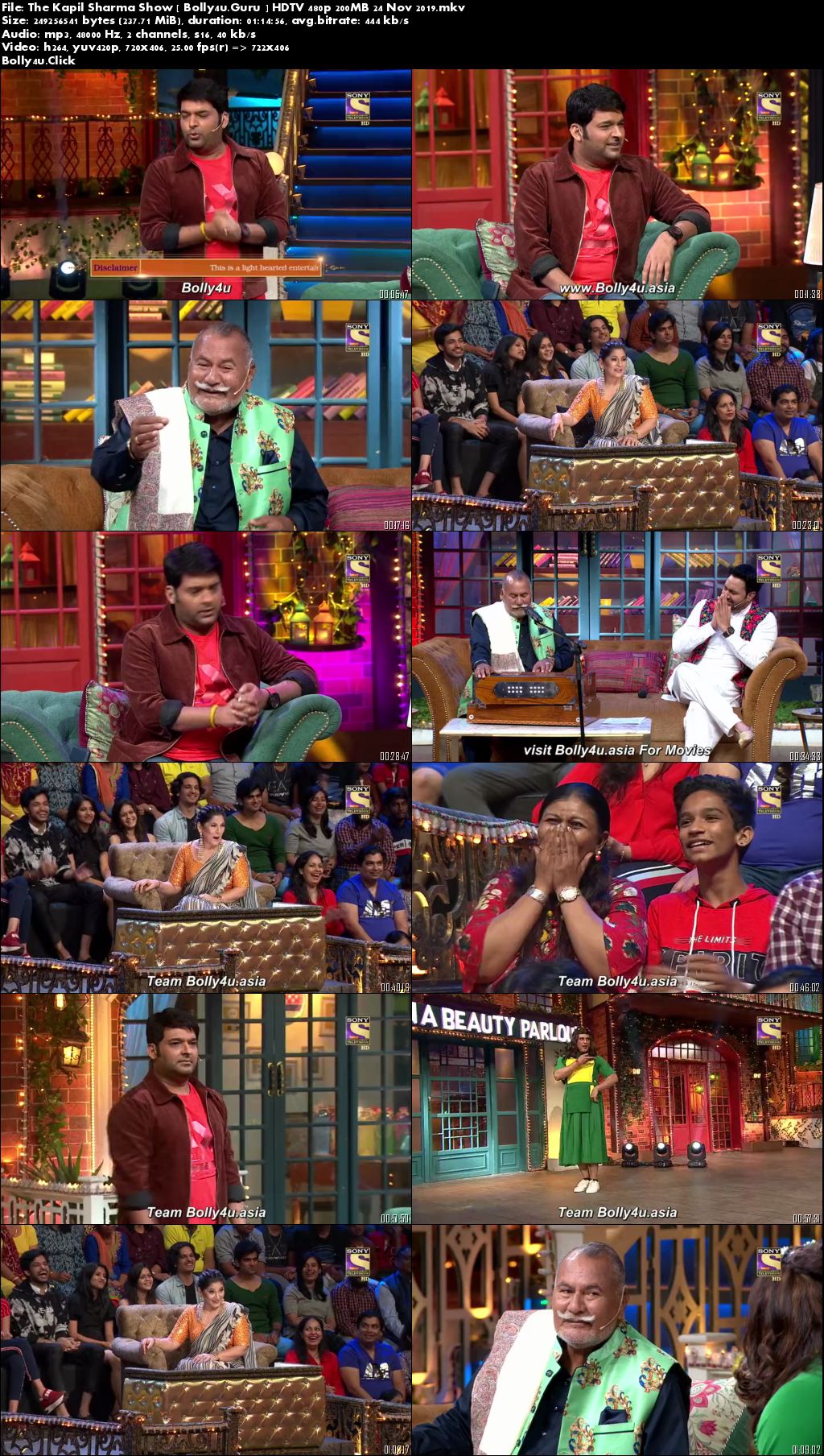 The Kapil Sharma Show HDTV 480p 200MB 24 Nov 2019 Download