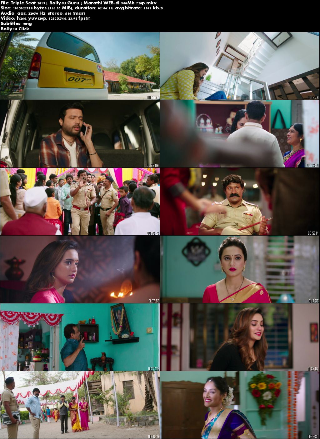 Triple Seat 2019 WEB-DL 300MB Marathi 480p Download