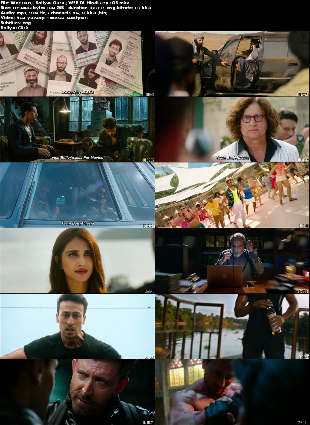 War 2019 WEB-DL 400MB Full Hindi Movie Download 480p