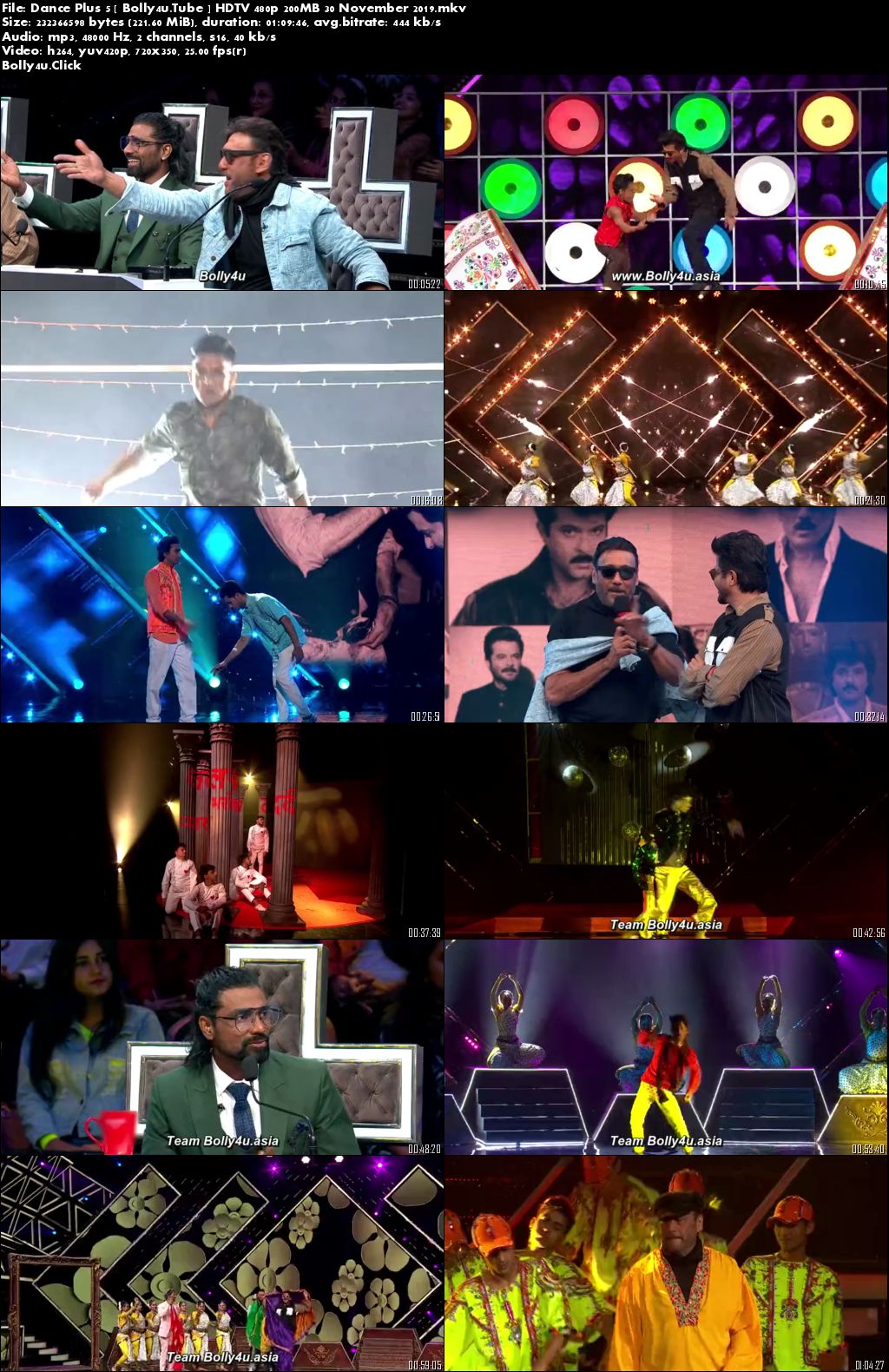 Dance Plus 5 HDTV 480p 200MB 30 November 2019 Download