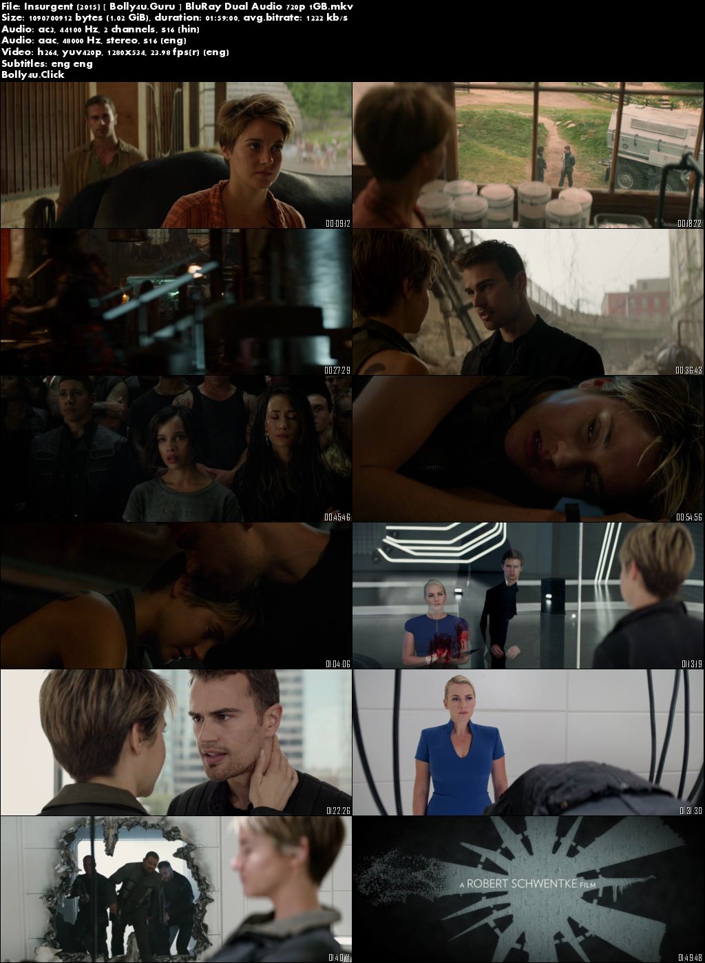 Insurgent 2015 BluRay 500MB Hindi Dual Audio 480p Download