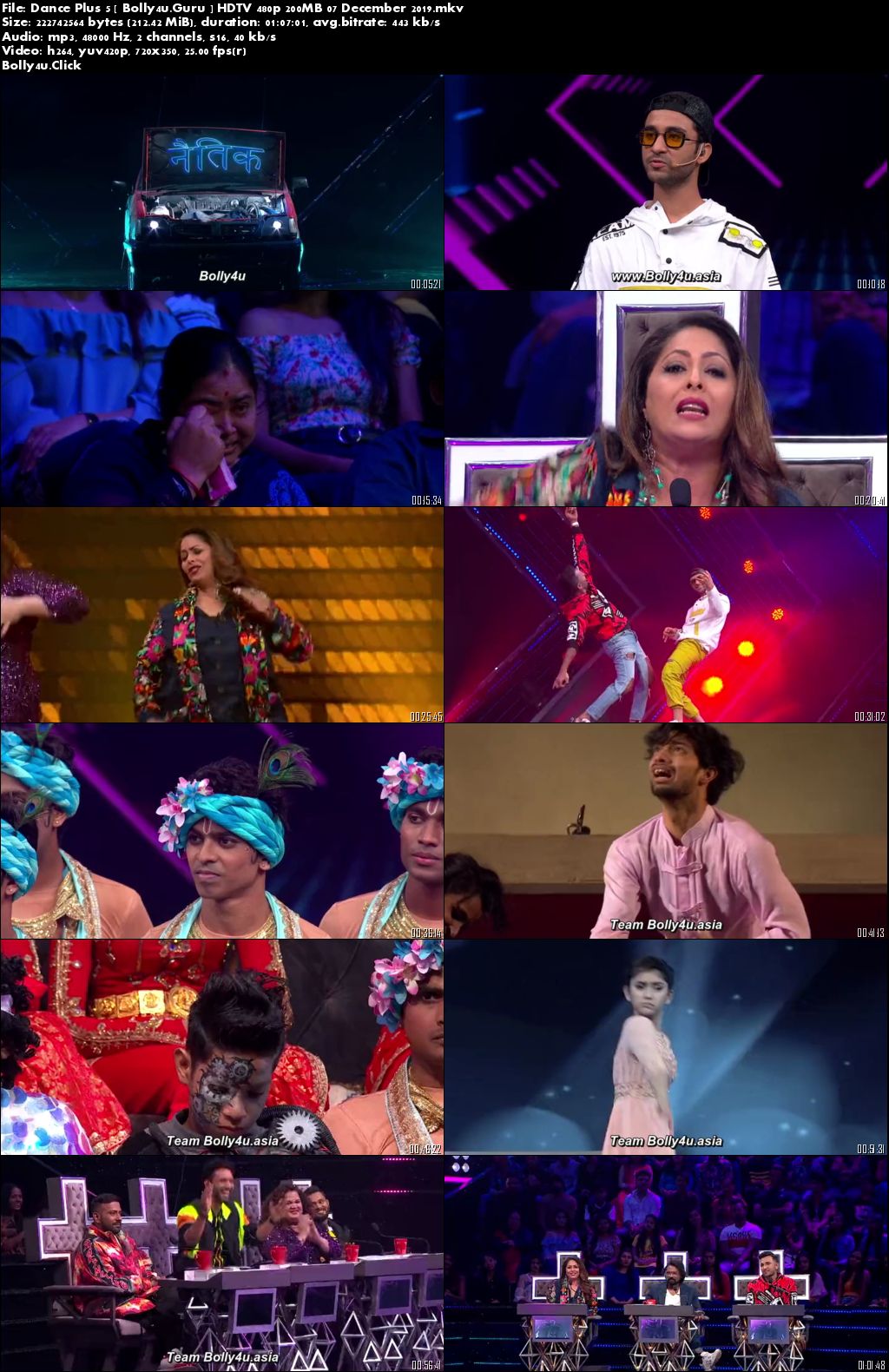 Dance Plus 5 HDTV 480p 200MB 07 December 2019 Download