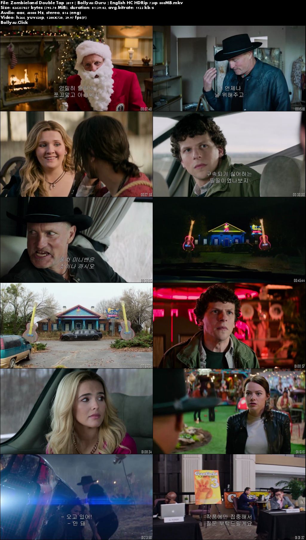 Zombieland Double Tap 2019 HC HDRip 800Mb English 720p Download