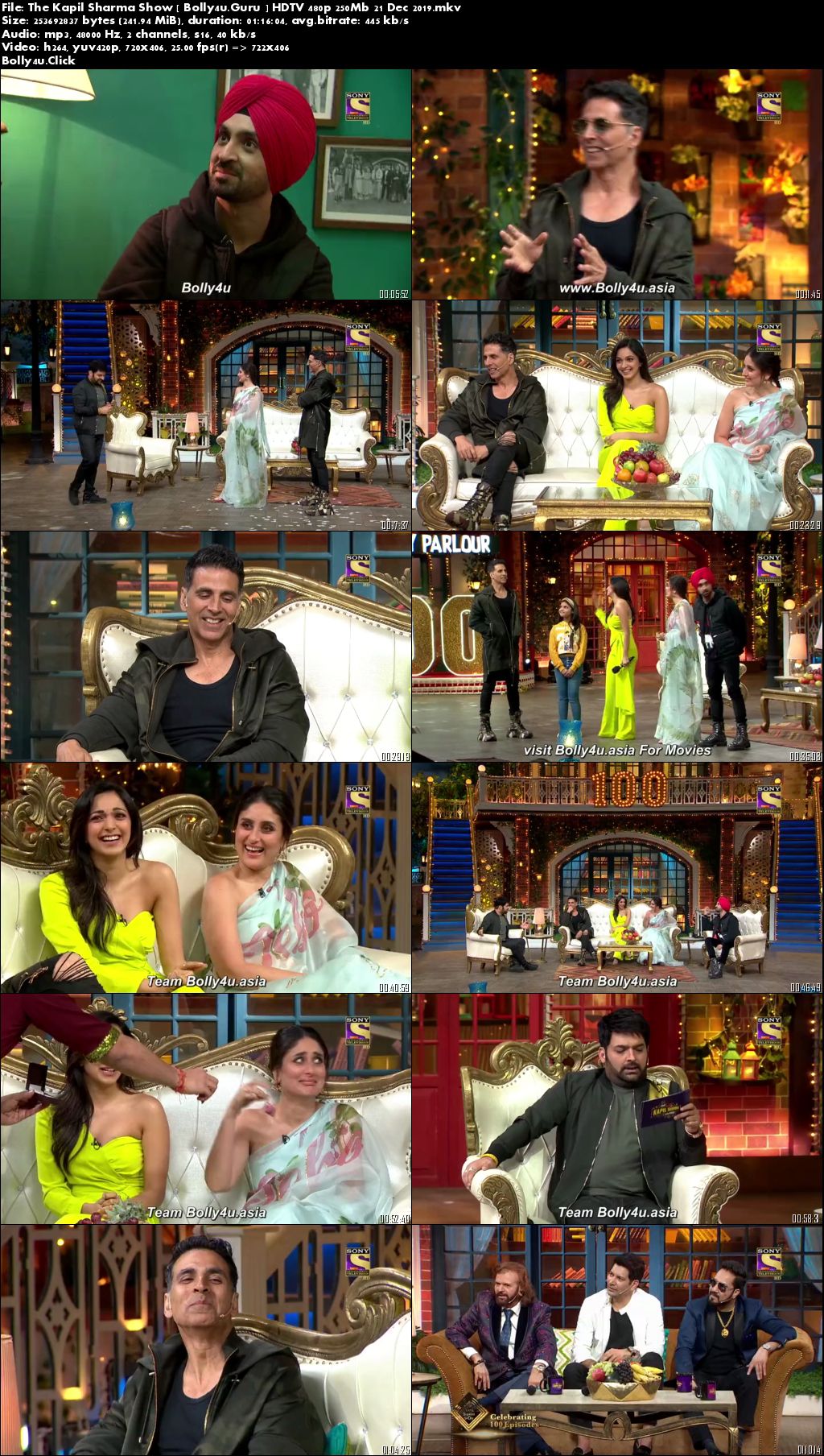 The Kapil Sharma Show HDTV 480p 250Mb 21 December 2019 Download