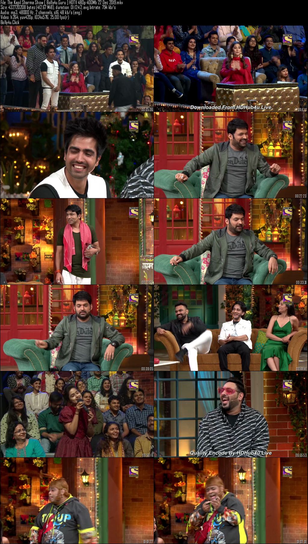 The Kapil Sharma Show HDTV 480p 400Mb 22 December 2019 Download