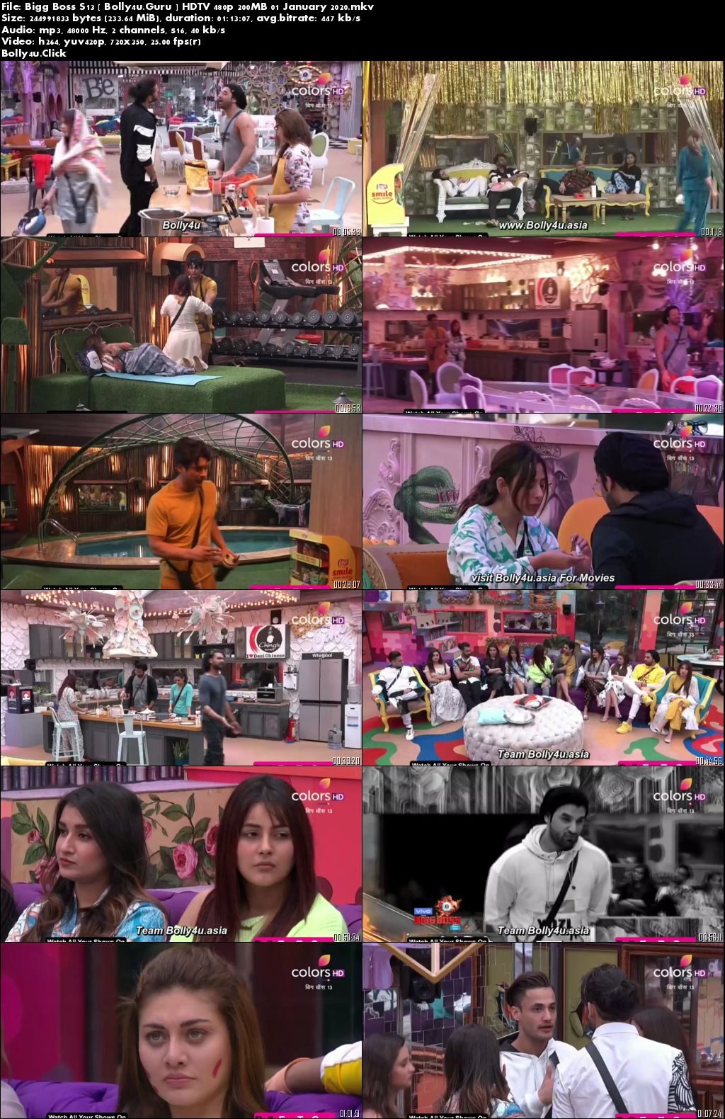 Bigg Boss S13 HDTV 480p 200MB 01 January 2020 Download