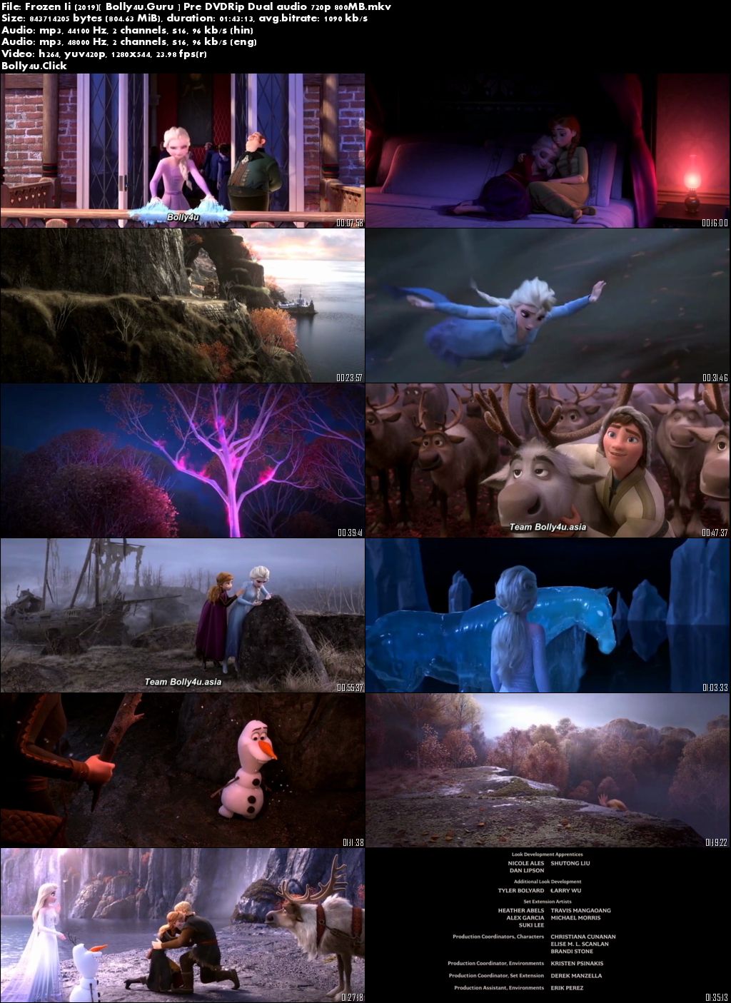 Frozen II 2019 Pre DVDRip 300MB Hindi Dual Audio 480p download