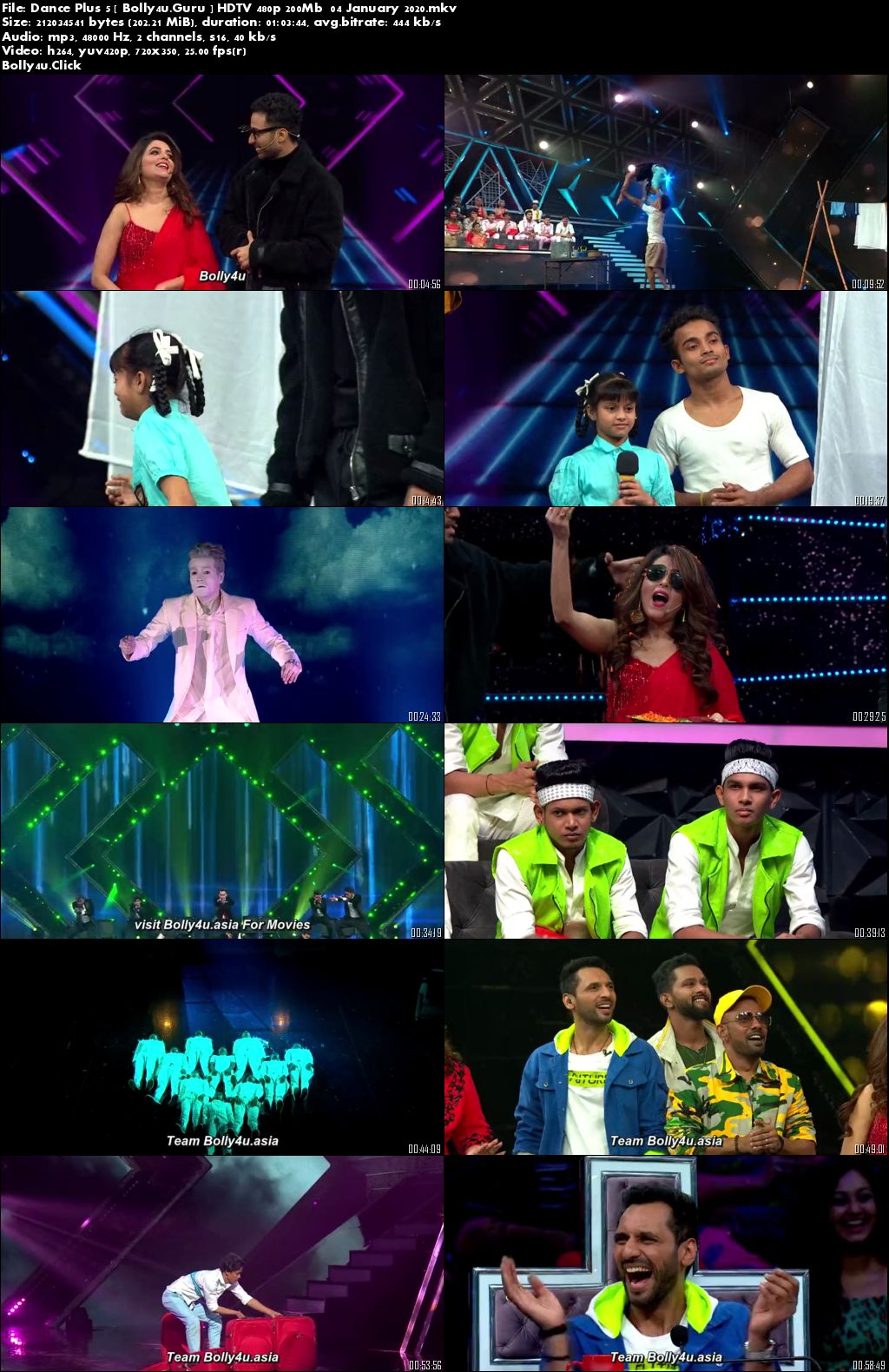 Dance Plus 5 HDTV 480p 200Mb 04 January 2020 Download