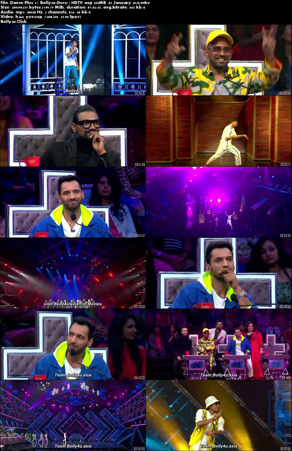 Dance Plus 5 HDTV 480p 200MB 05 January 2020 Download