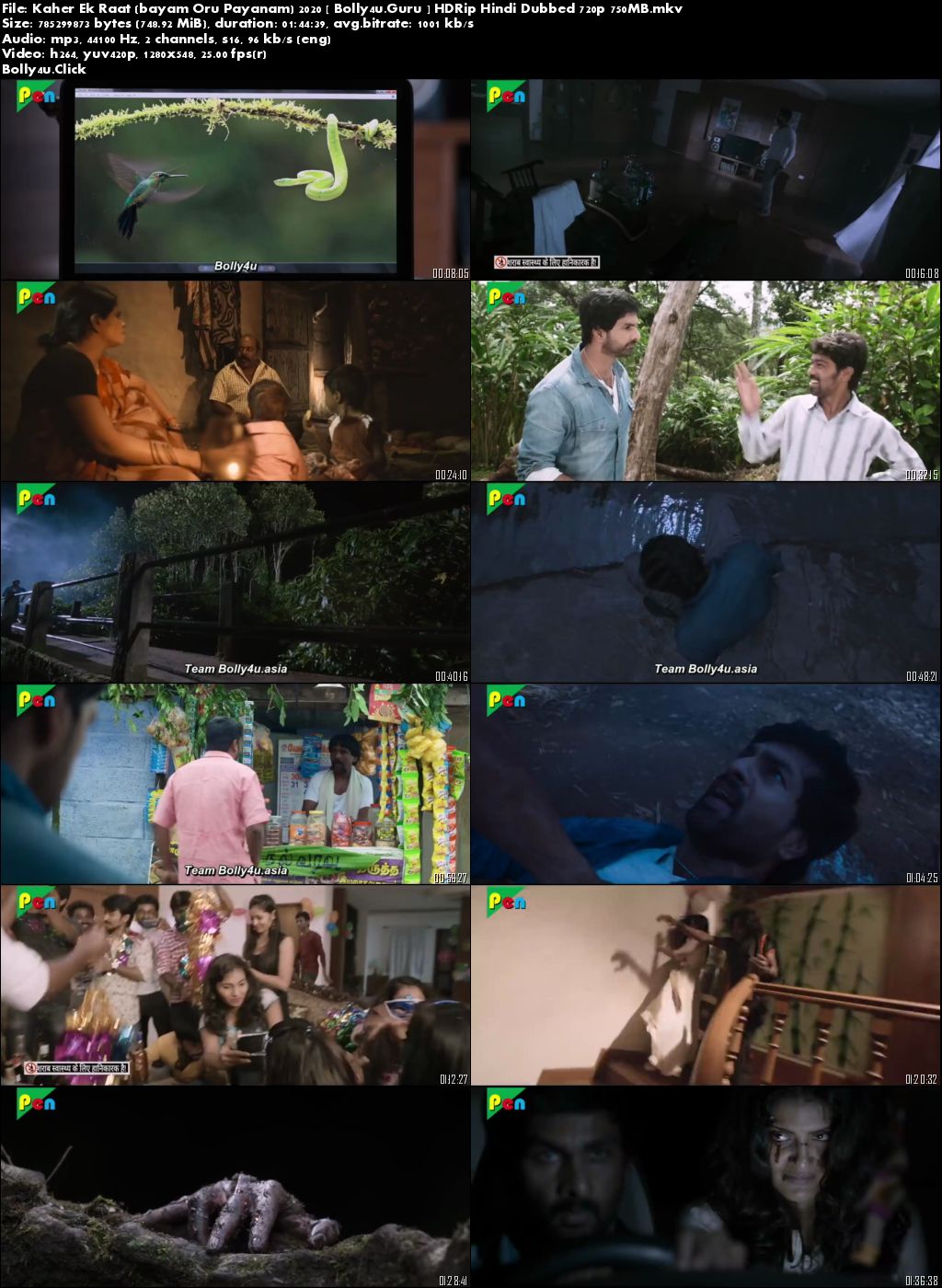 Kaher Ek Raat 2020 HDRip 750MB Hindi Dubbed 720p Download