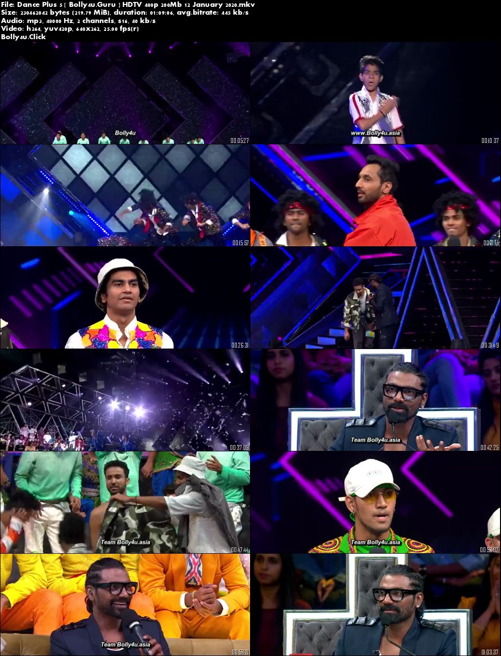 Dance Plus 5 HDTV 480p 200Mb 12 January 2020 Download