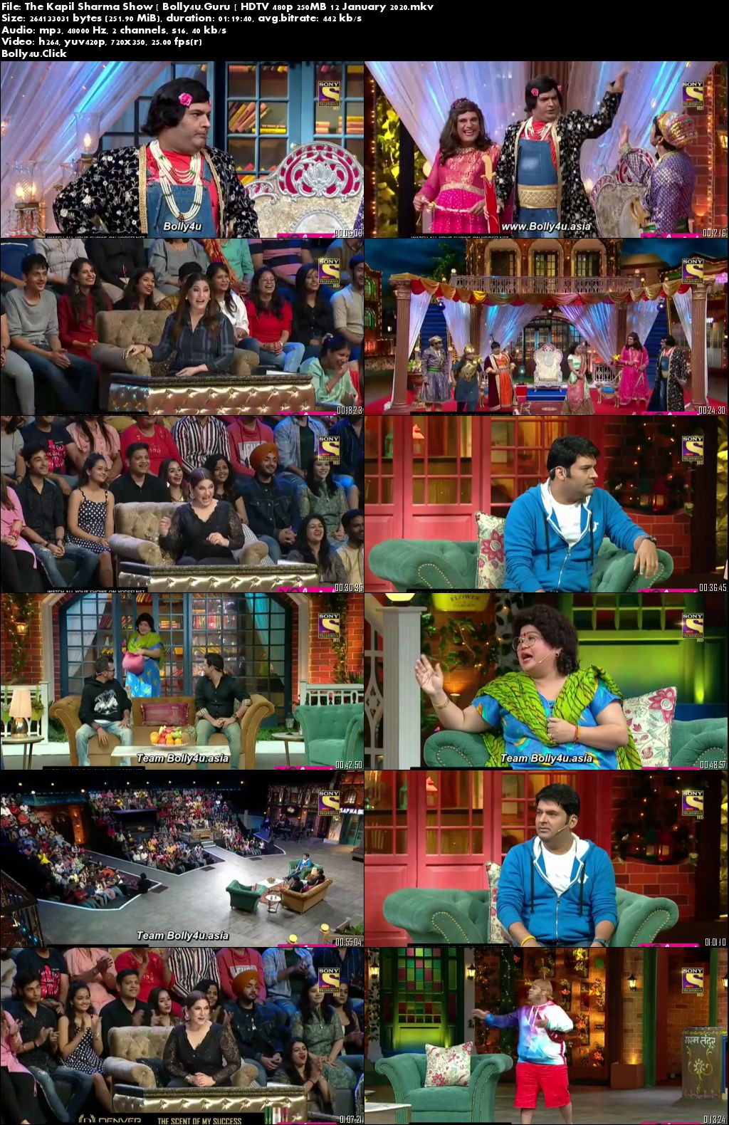 The Kapil Sharma Show HDTV 480p 250MB 12 January 2020 download