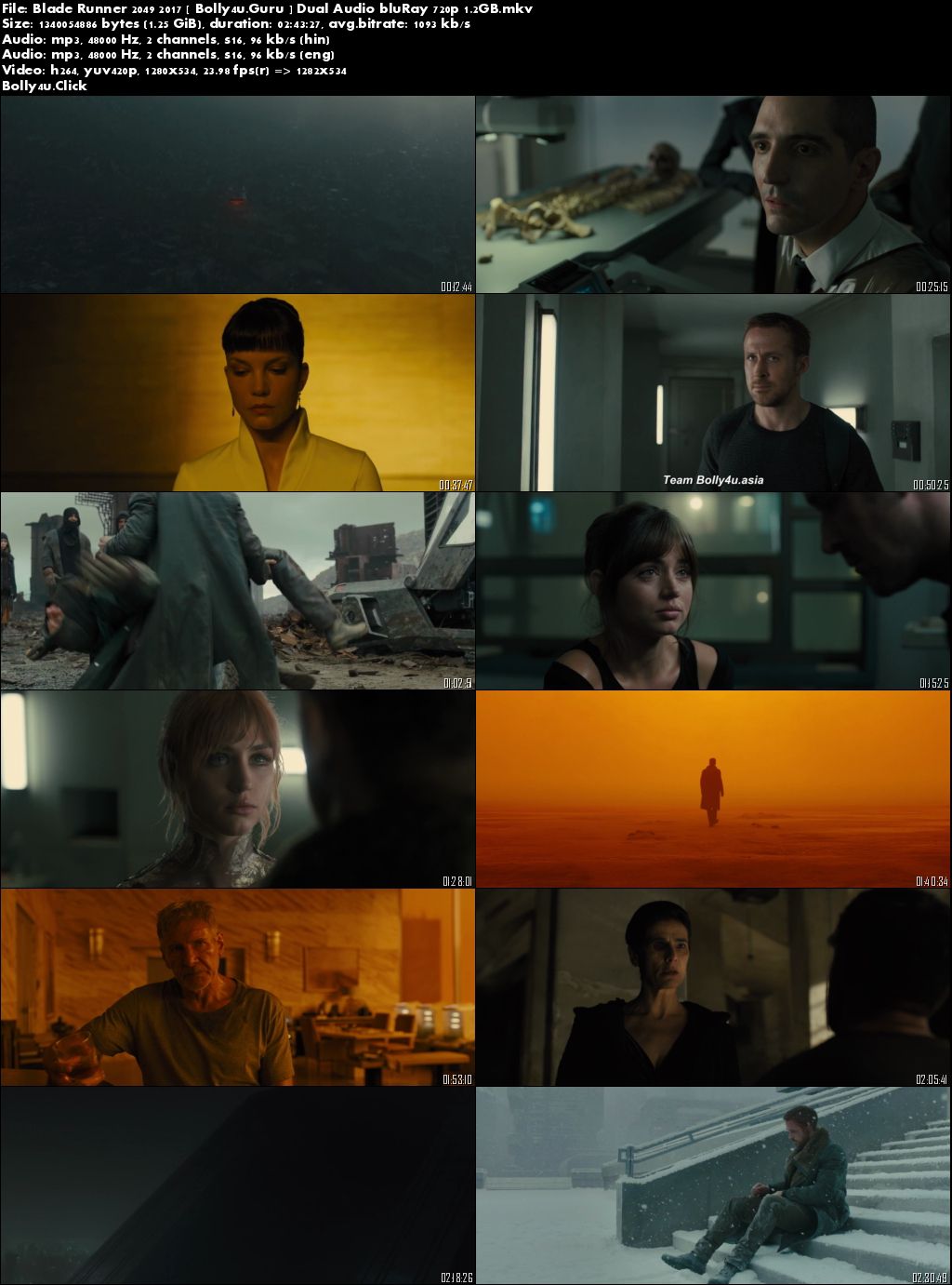 Blade Runner 2049 2017 BluRay 500MB Hindi Dual Audio 480p download