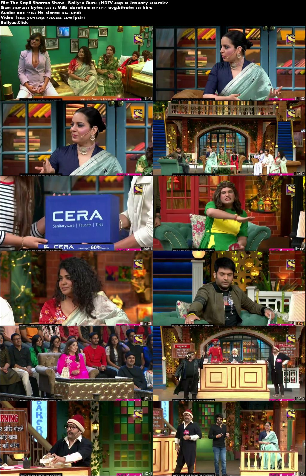 The Kapil Sharma Show HDTV 480p 300MB 18 January 2020 Download