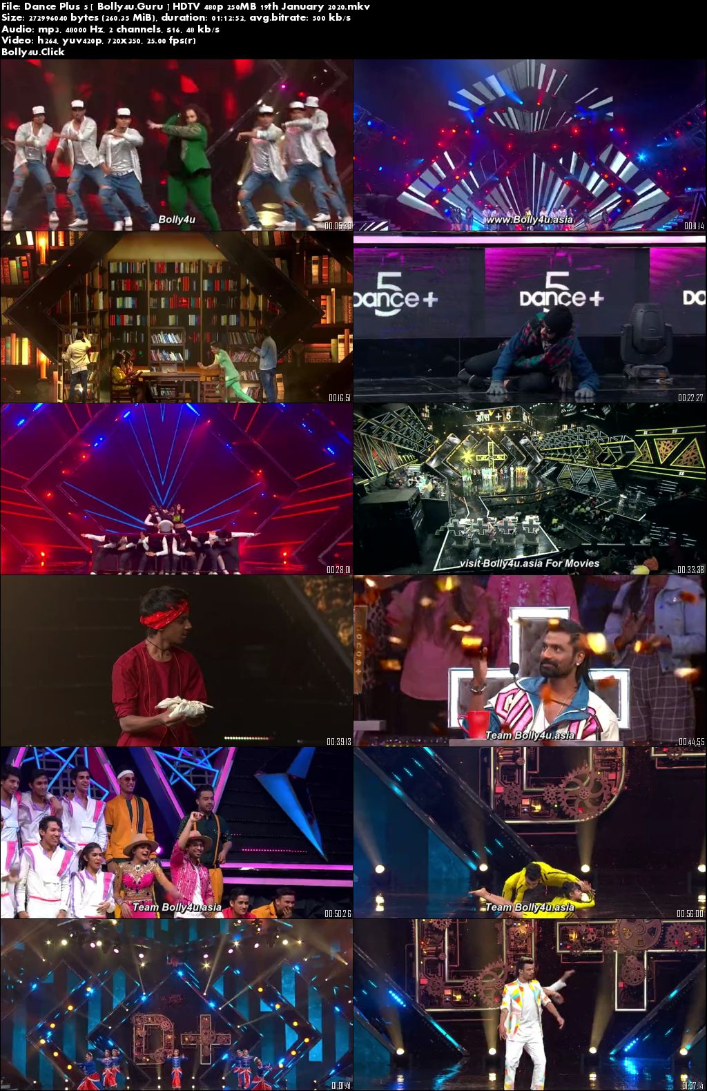 Dance Plus 5 HDTV 480p 250MB 19 January 2020 Download