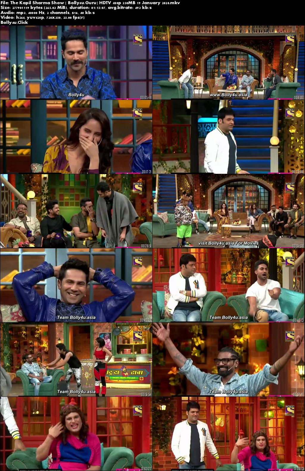 The Kapil Sharma Show HDTV 480p 250MB 19 January 2020 Download