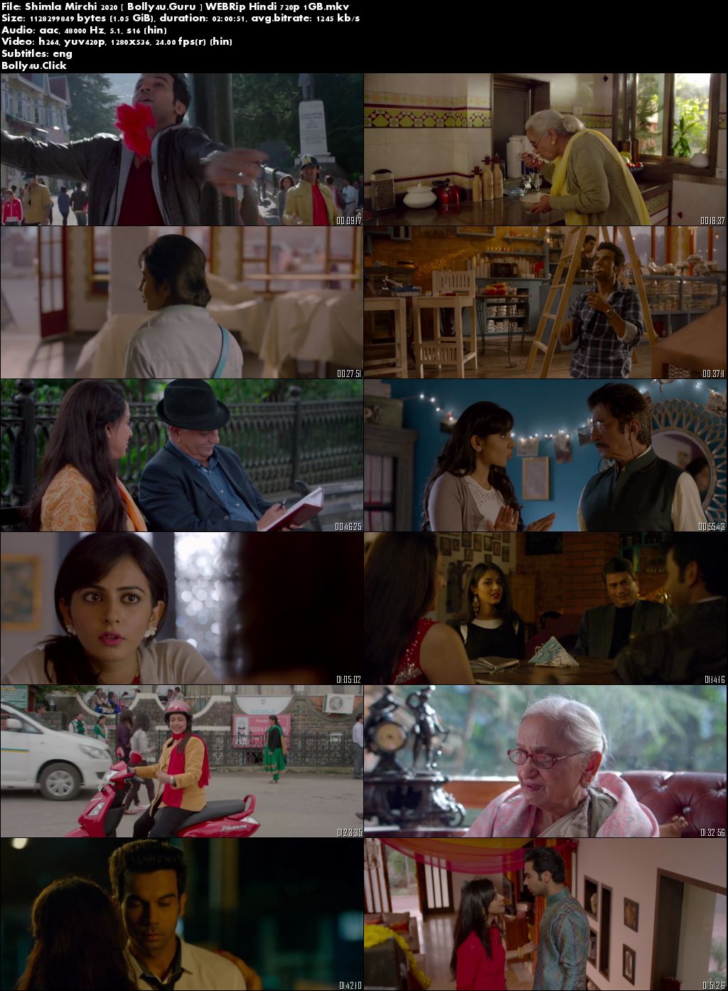 Shimla Mirchi 2020 WEBRip 1Gb Full Hindi Movie Download 720p