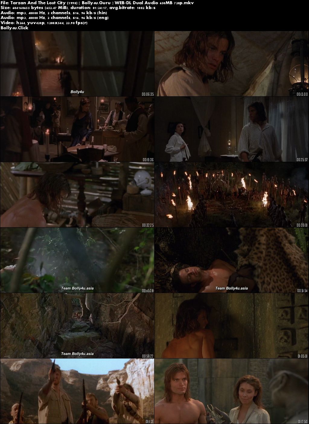 Tarzan And The Lost City 1998 WEB-DL 300Mb Hindi Dual Audio 480p Download