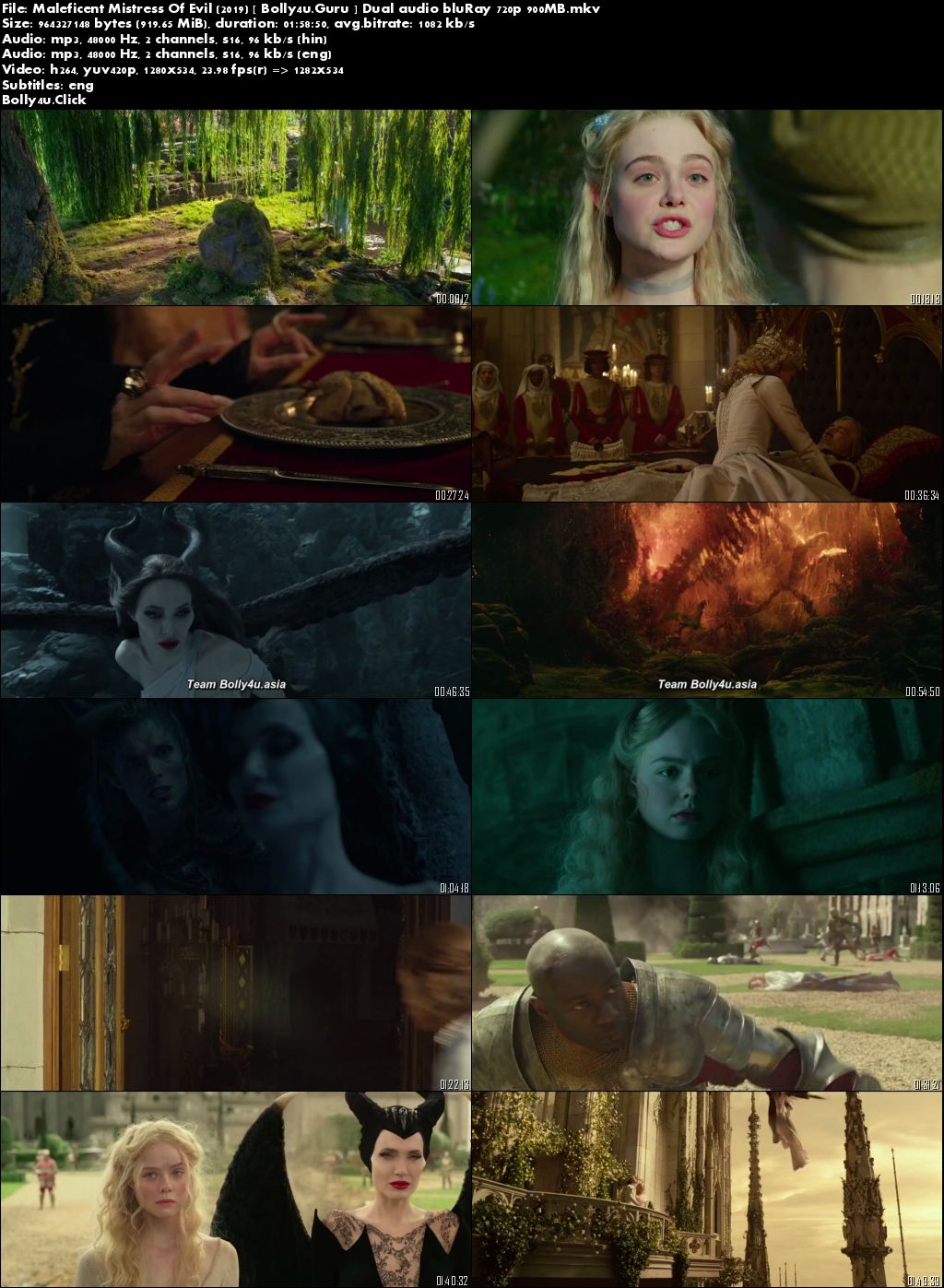 Maleficent Mistress Of Evil 2019 BluRay 900MB Hindi Dual Audio ORG 720p Download