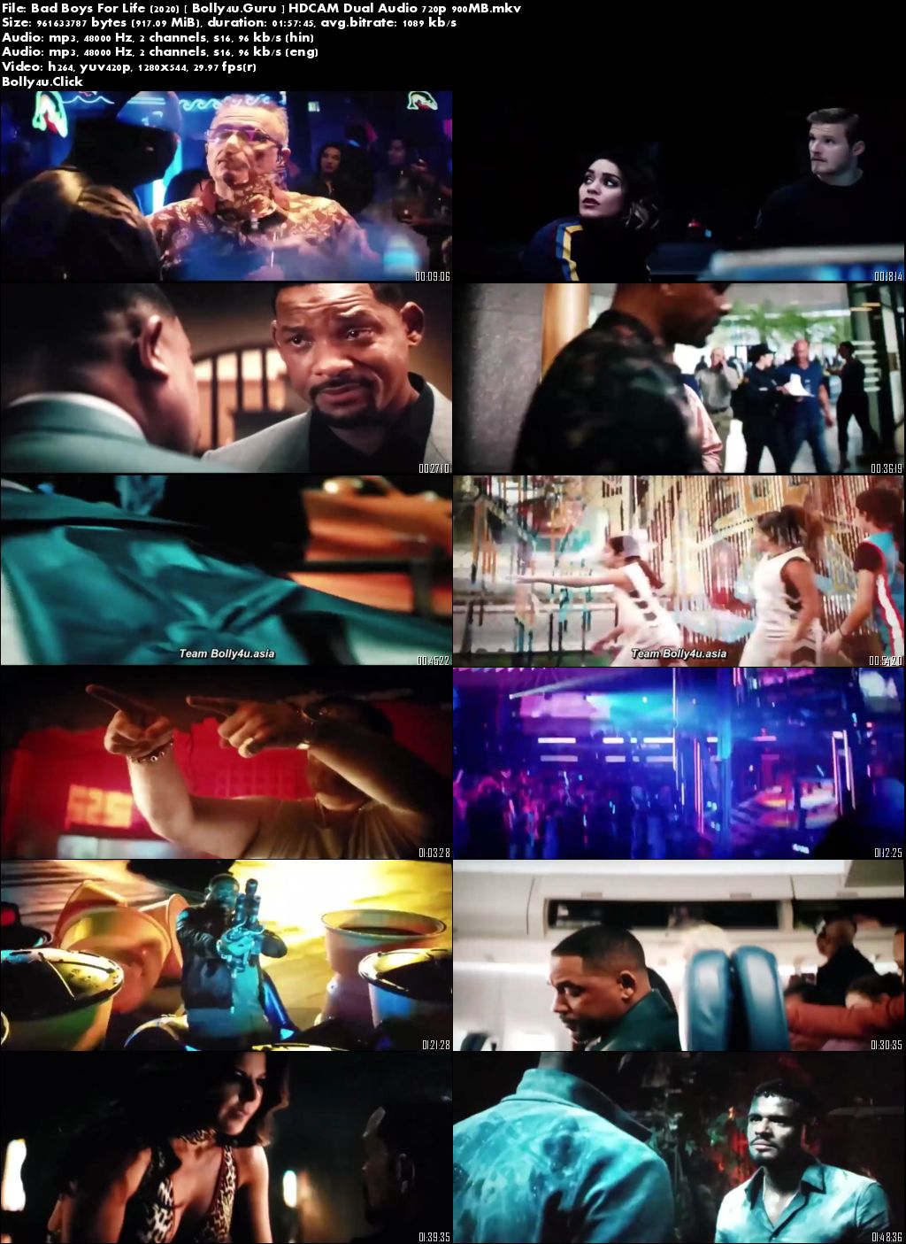 Bad Boys For Life 2020 HDCAM 400Mb Hindi Dual Audio 480p Download