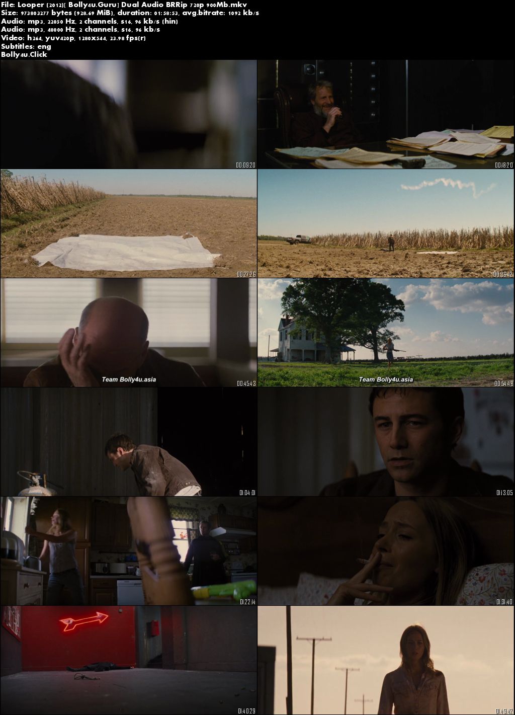 Looper 2012 BRRip 900Mb Hindi Dual Audio ORG 720p Download