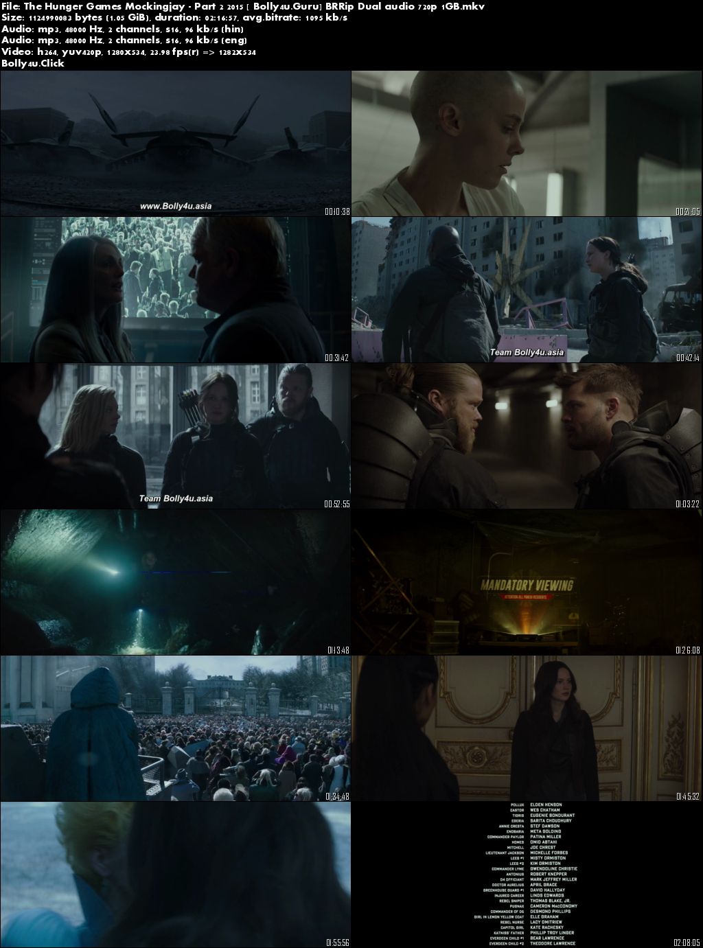 The Hunger Games Mockingjay Part 2 2015 BRRip 400MB Hindi Dual Audio 480p Download