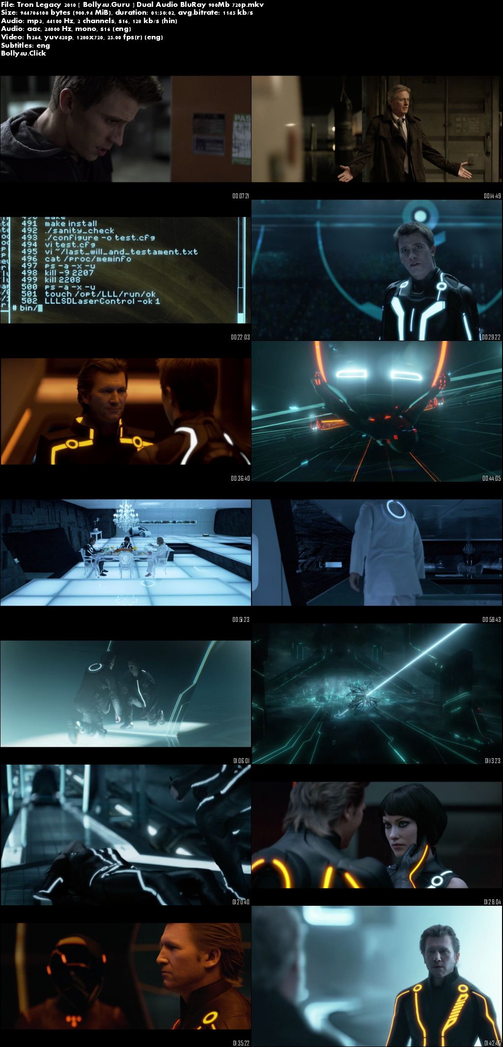 Tron Legacy 2010 BluRay 900Mb Hindi Dual Audio 720p Download