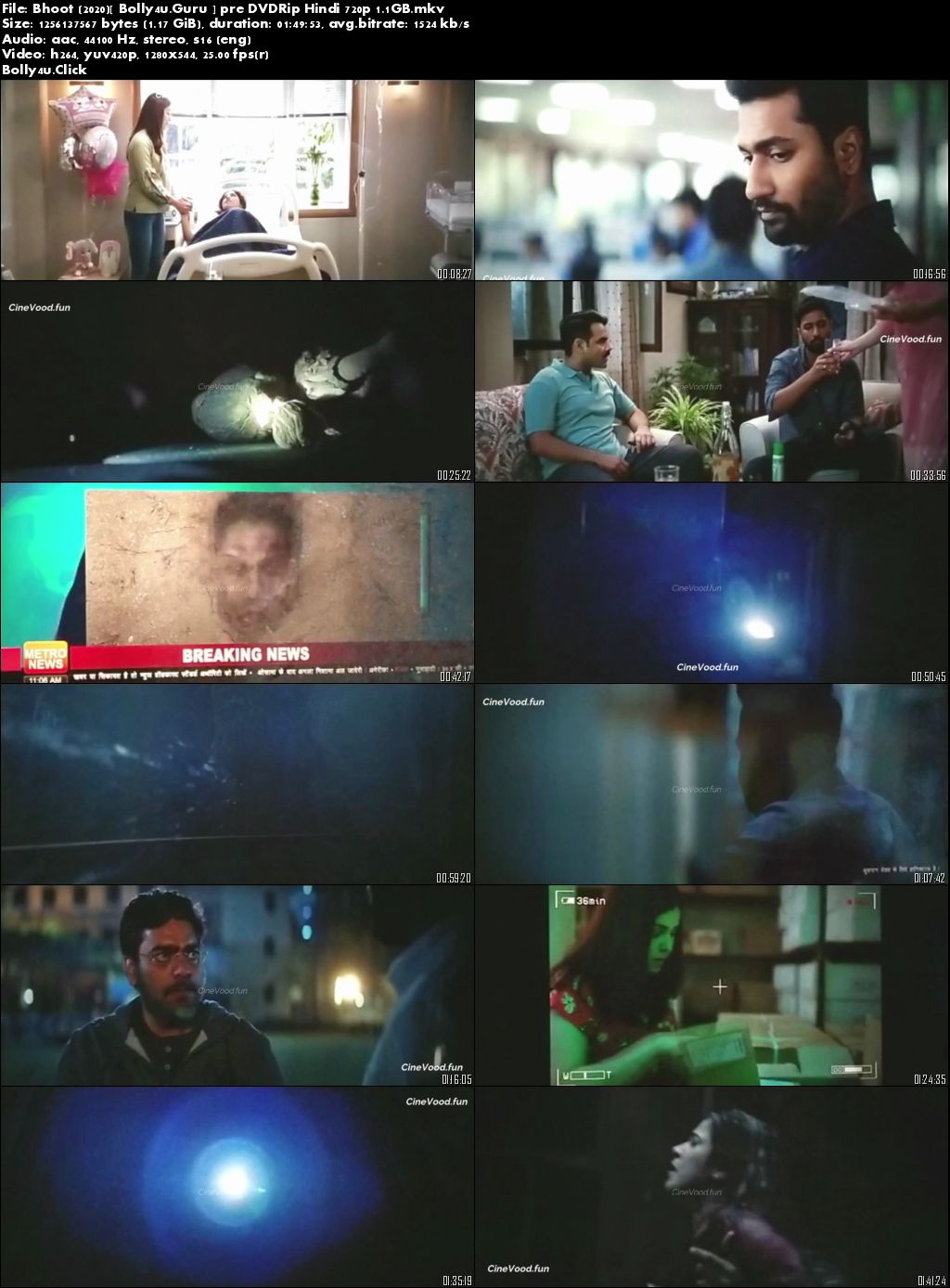 Bhoot 2020 Pre DVDRip 300MB Full Hindi Movie Download 480p