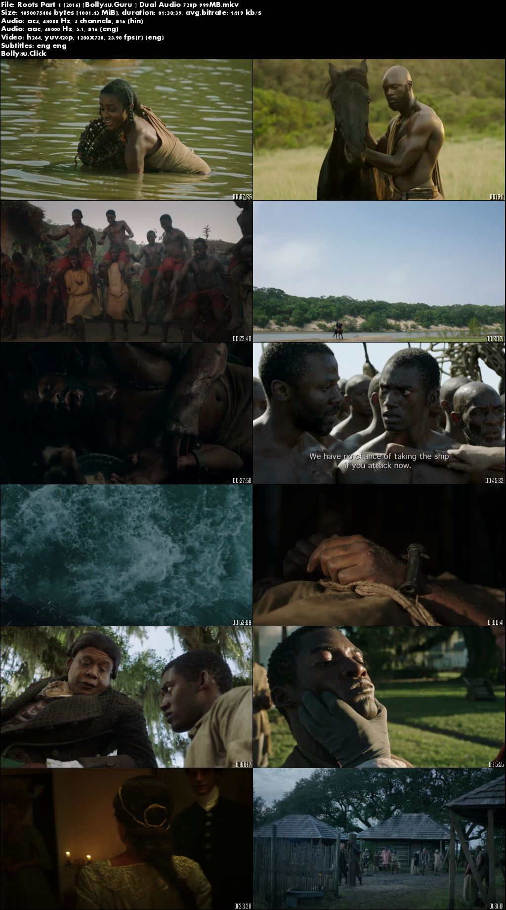 Roots Part 1 2016 BluRay 300MB Hindi Dual Audio 480p Download