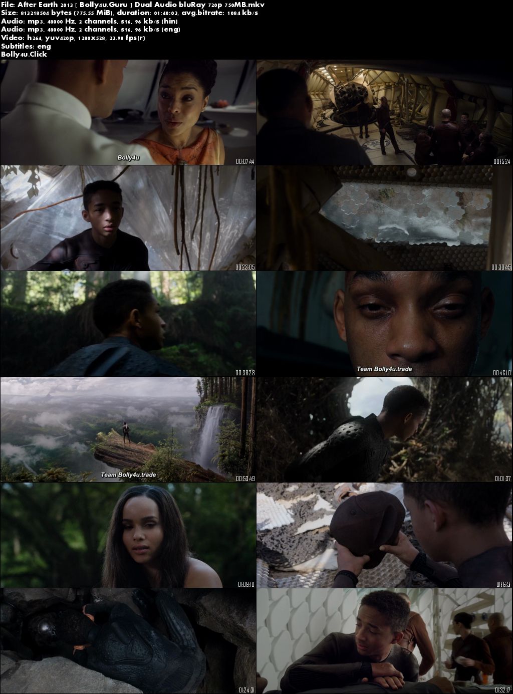 After Earth 2013 BRRip 300Mb Hindi Dual Audio 480p download