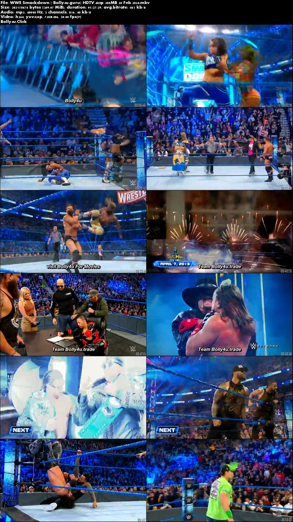 WWE Friday Night Smackdown HDTV 480p 300MB 28 Feb 2020 Download
