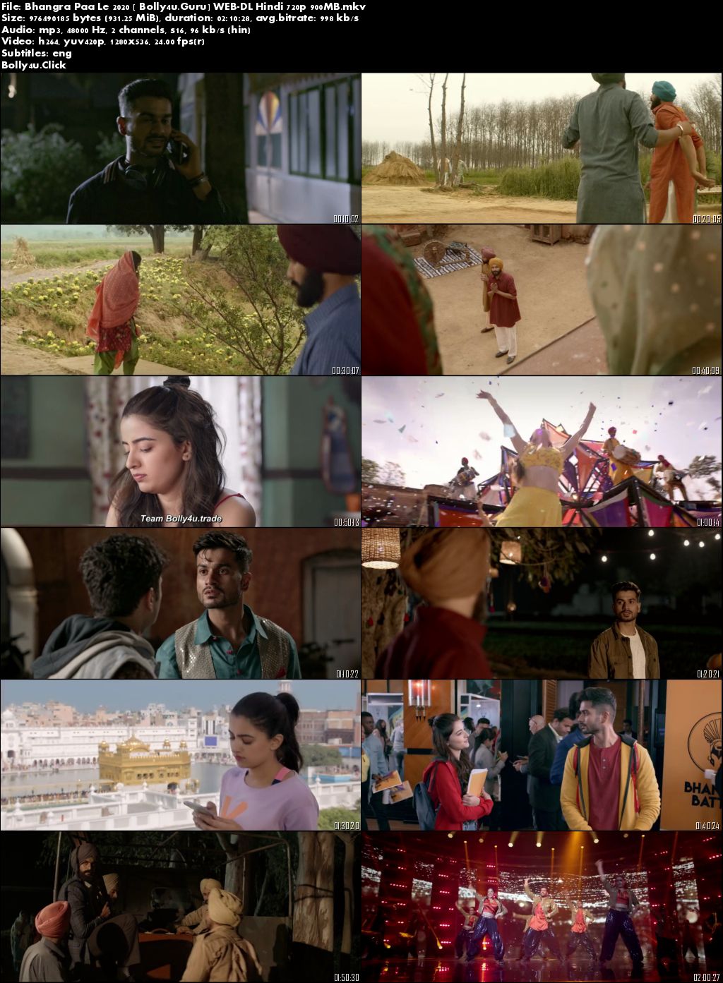 Bhangra Paa Le 2020 WEB-DL 900MB Full Hindi Movie Download 720p