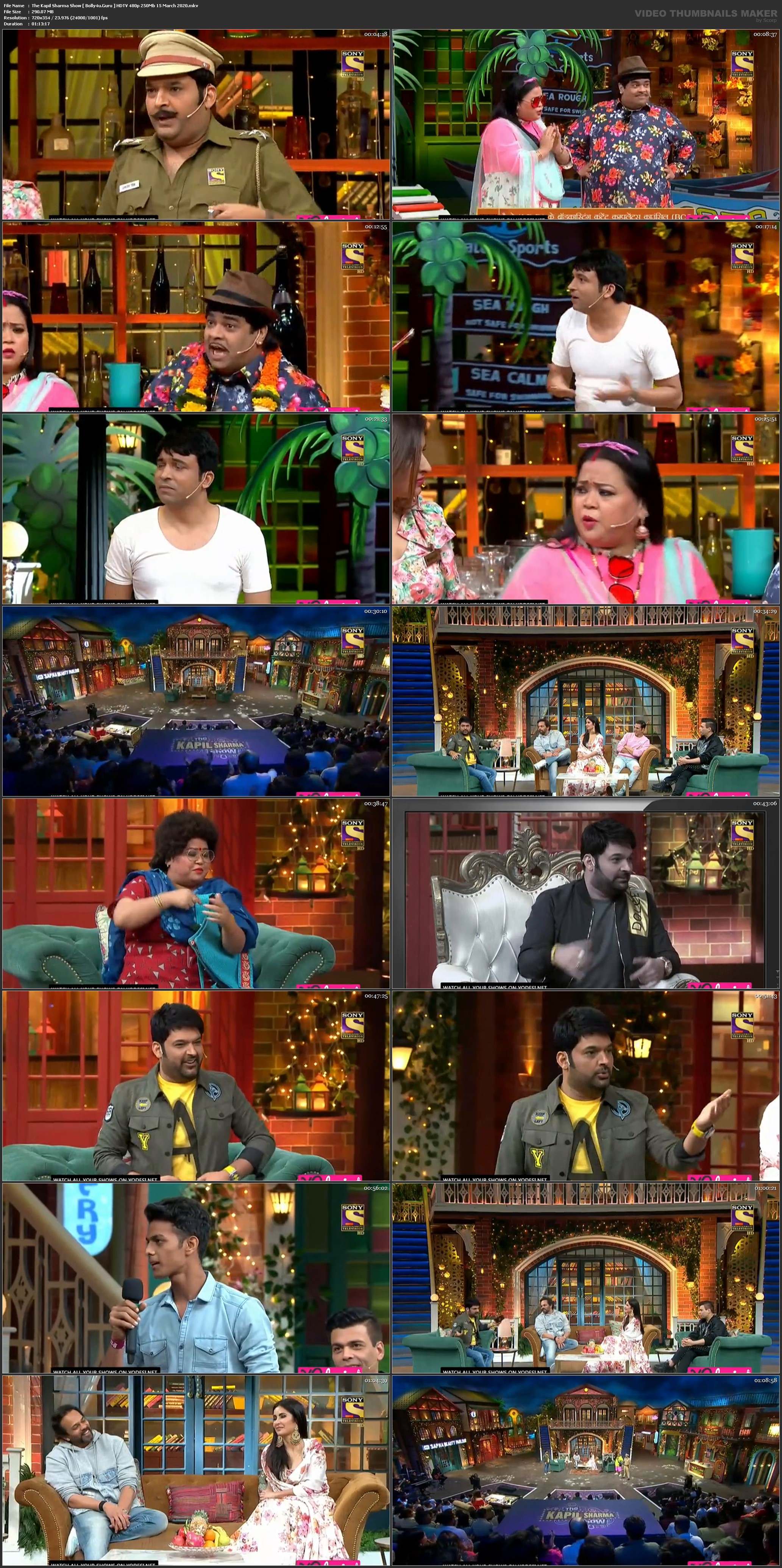 The Kapil Sharma Show HDTV 480p 250Mb 15 March 2020 Download