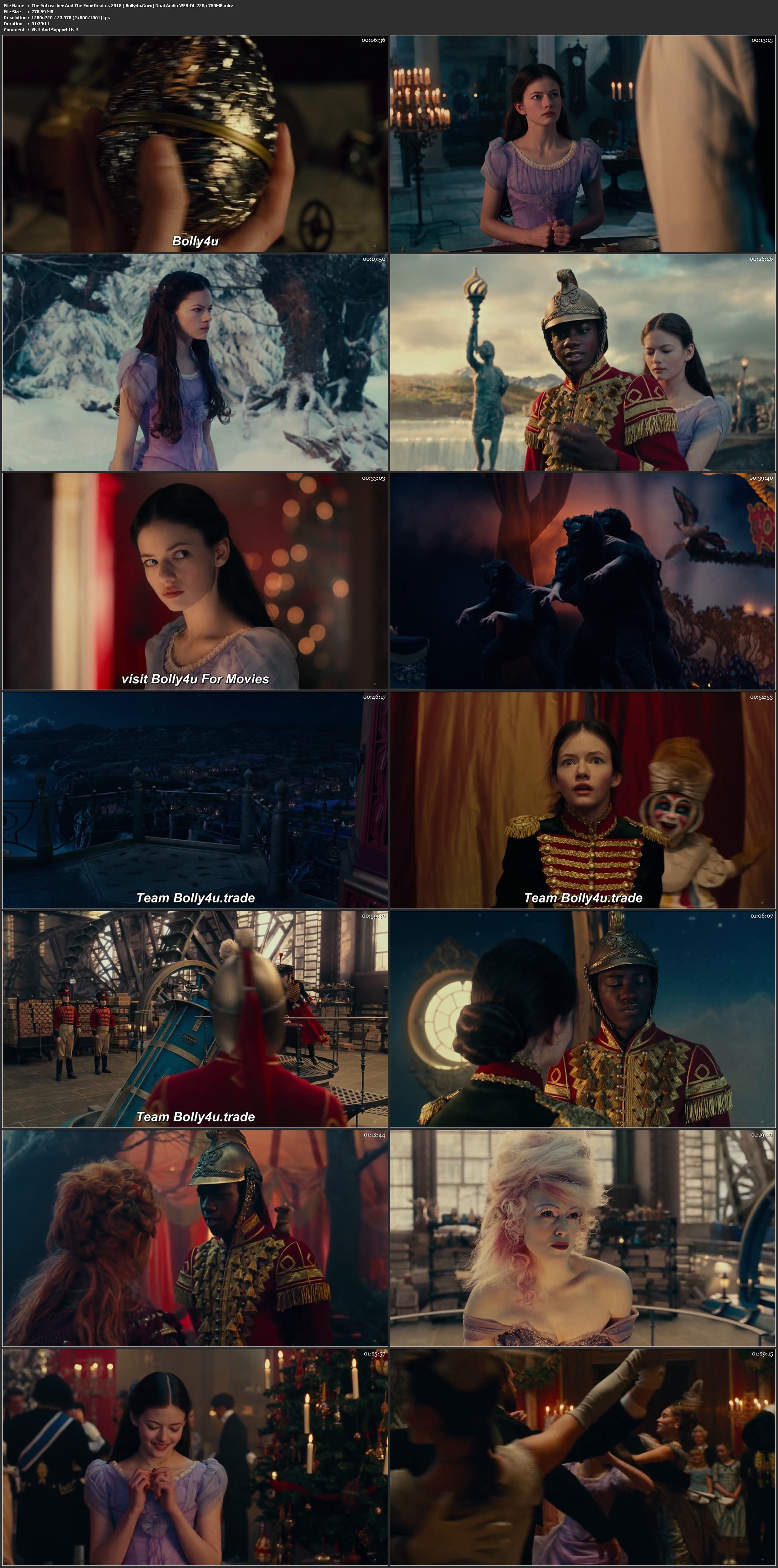 The Nutcracker And The Four Realms 2018 WEB-DL 750Mb Hindi Dual Audio 720p Download