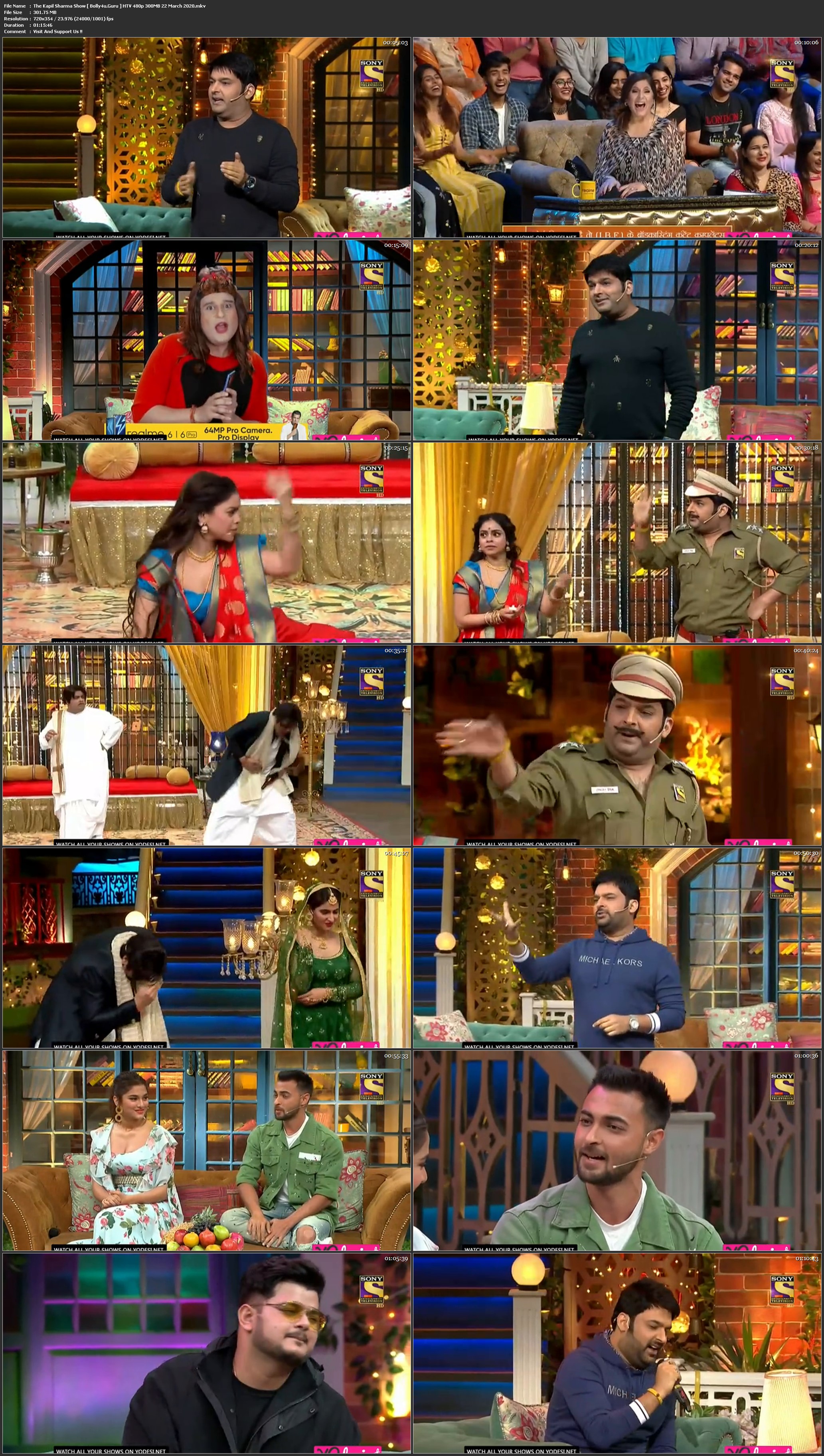 The Kapil Sharma Show HDTV 480p 300MB 22 March 2020 Download