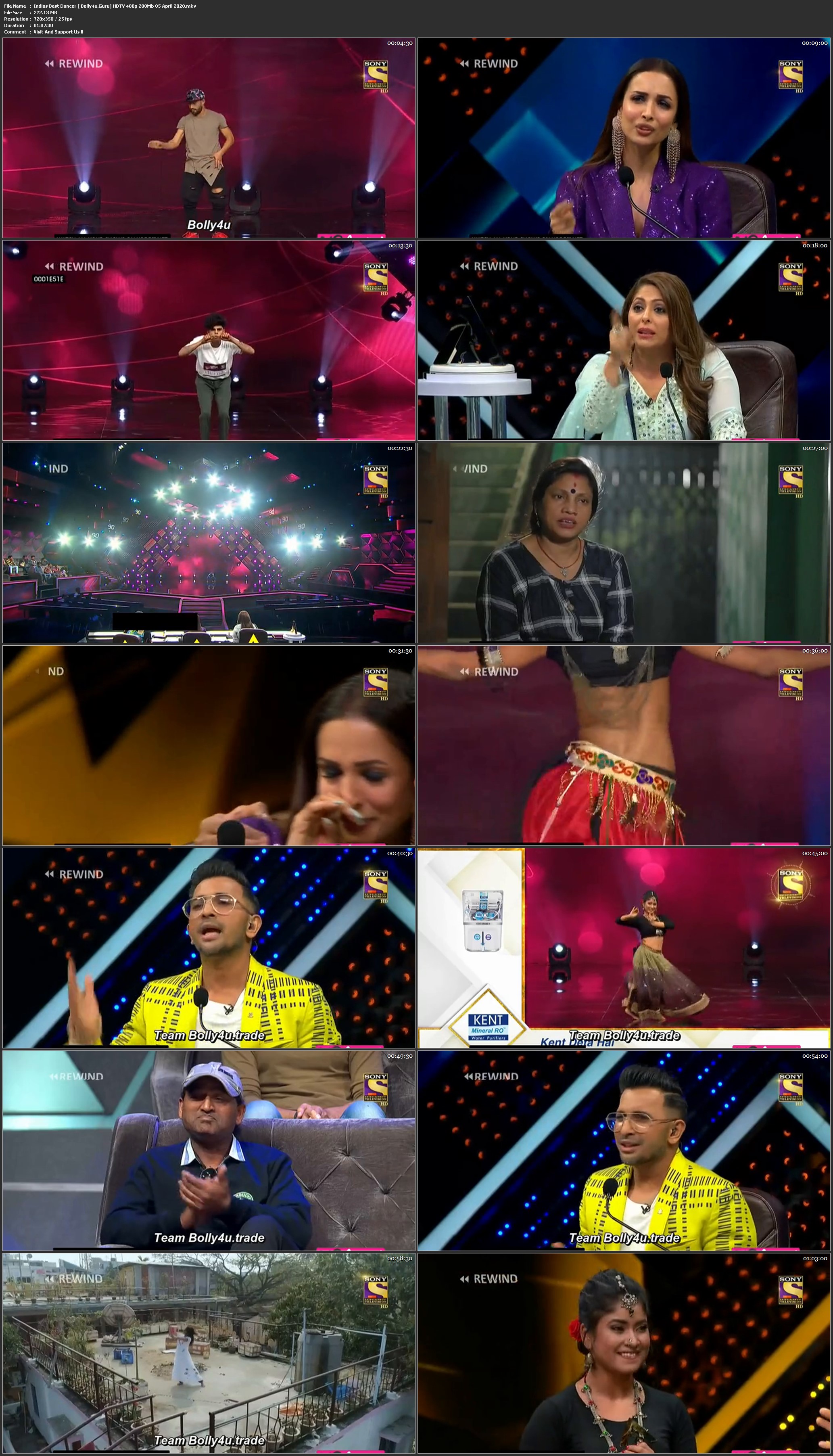 Indias Best Dancer HDTV 480p 200Mb 05 April 2020 Download