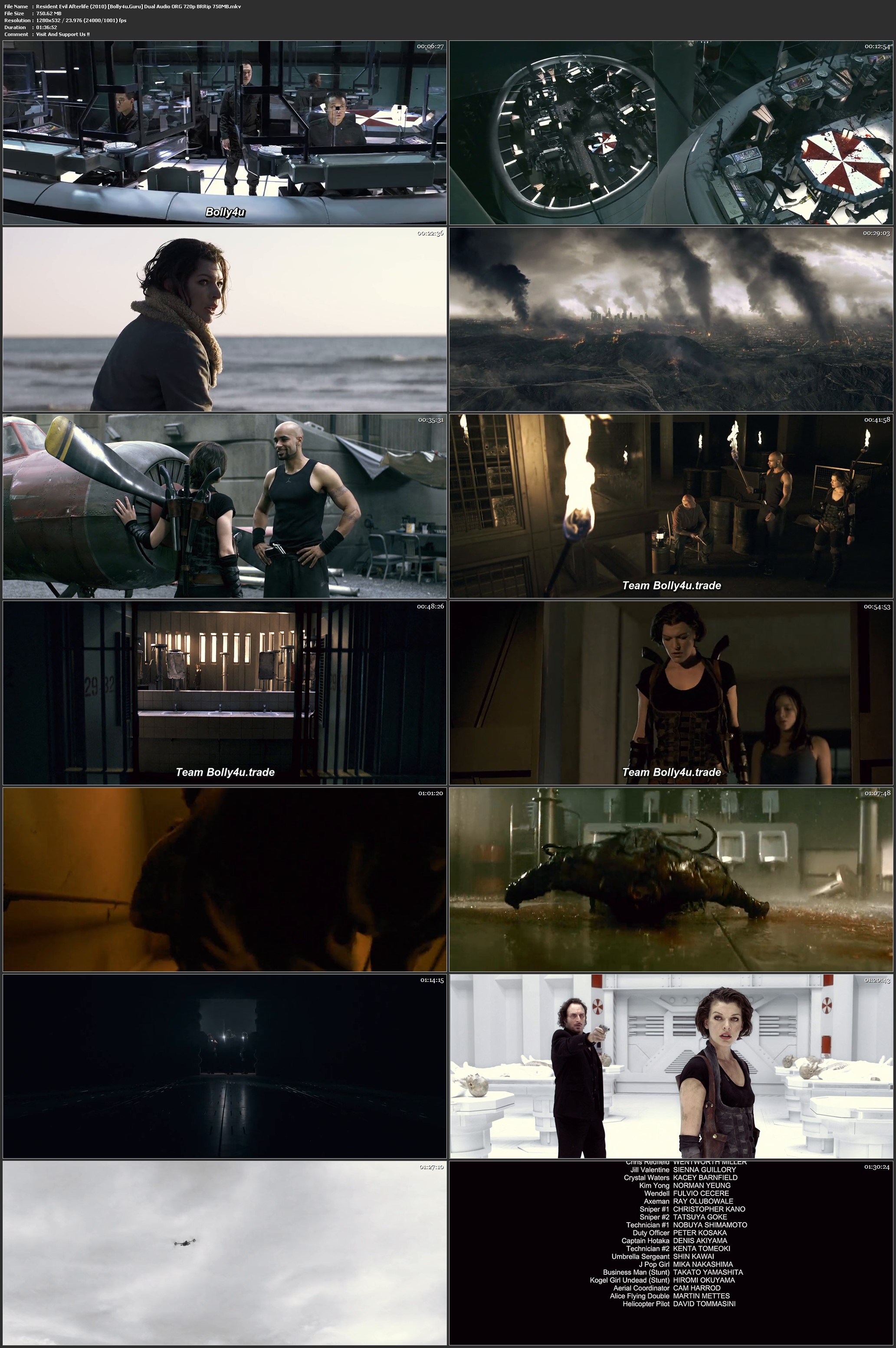 Resident Evil Afterlife 2010 BluRay 300Mb Hindi Dual Audio ORG 480p Download