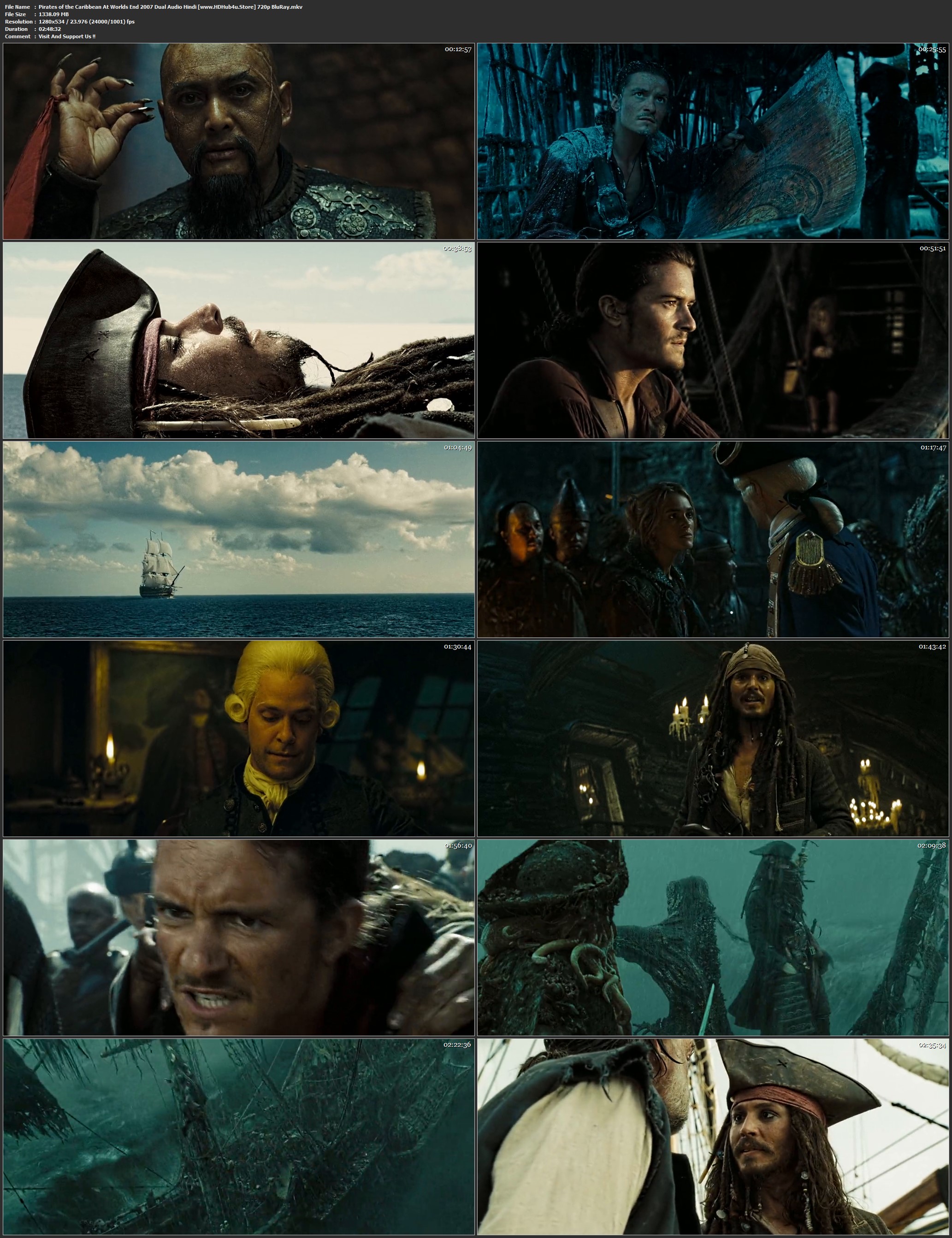 Pirates of the Caribbean At World's End (2007) Hindi BluRay 720p & 480p ...