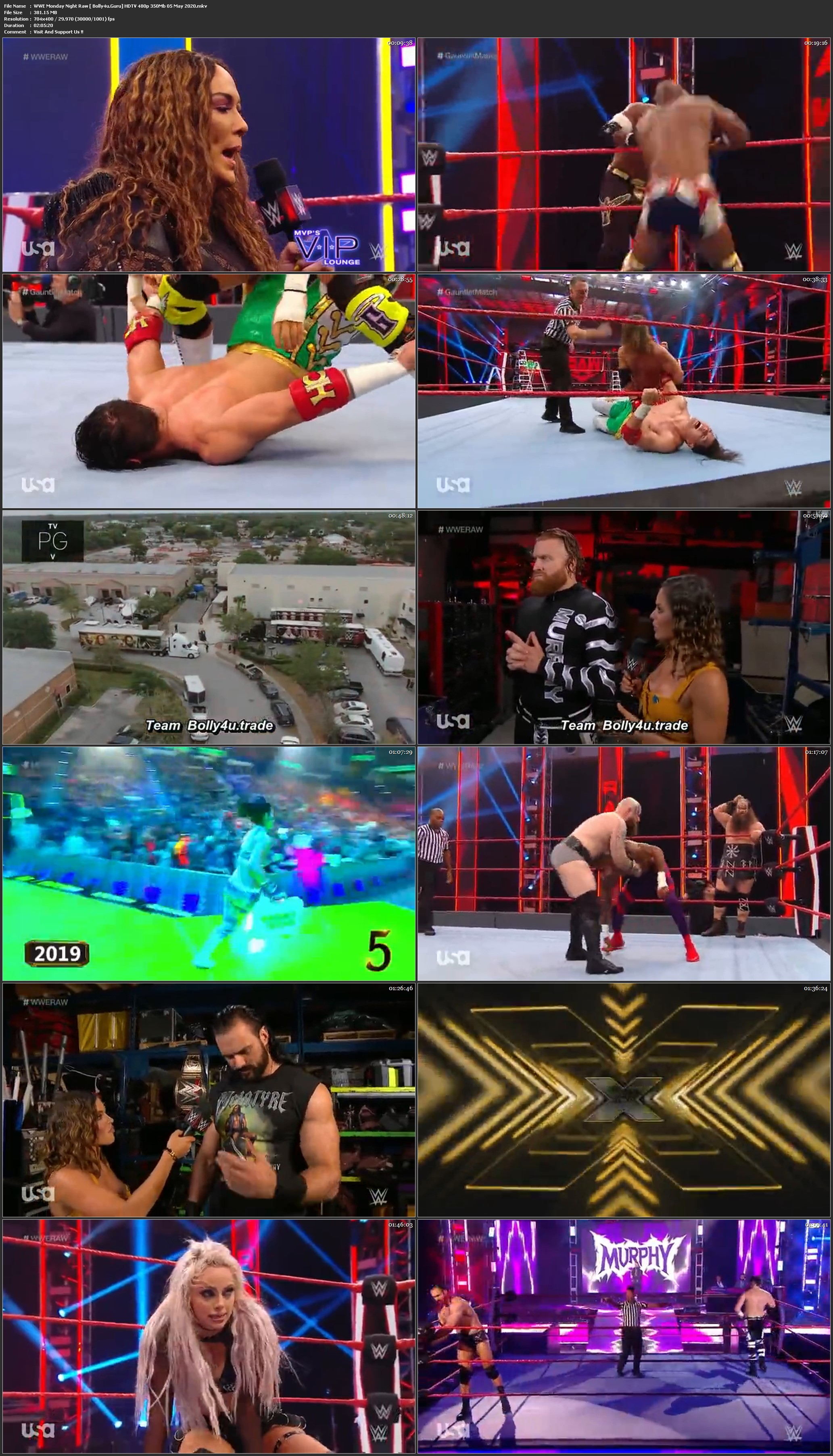 WWE Monday Night Raw HDTV 480p 350Mb 05 May 2020 Download