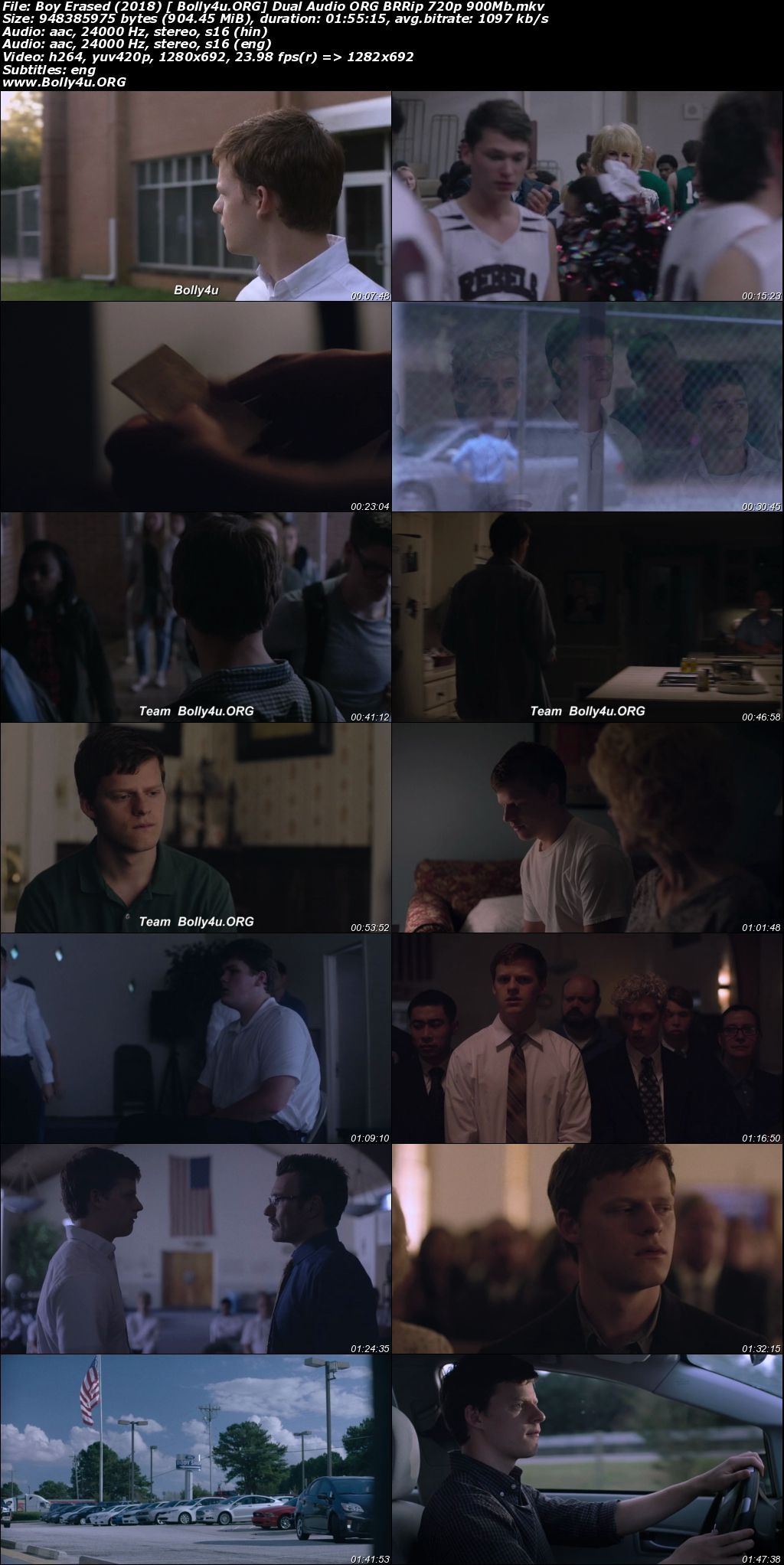 Boy Erased 2018 BRRip 900Mb Hindi Dual Audio ORG 720p Download