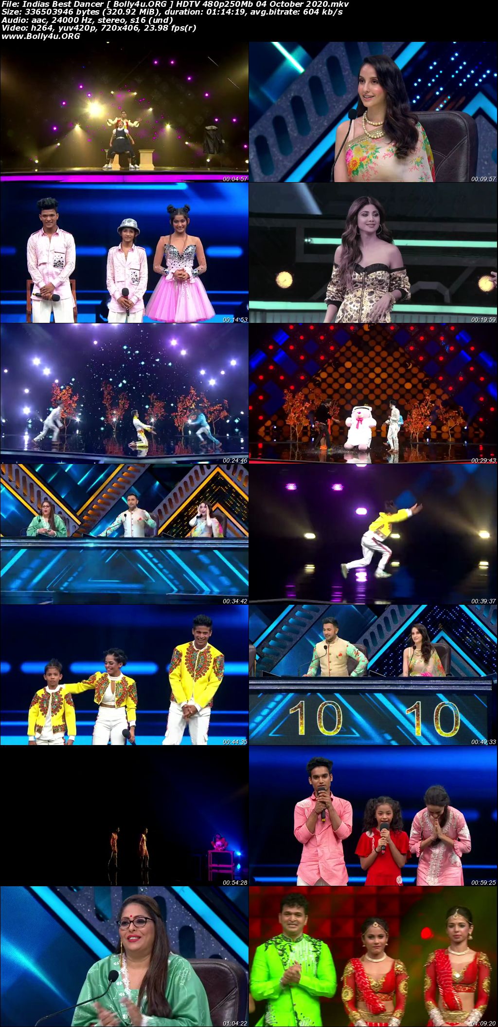 Indias Best Dancer HDTV 480p 250Mb 04 October 2020 Download