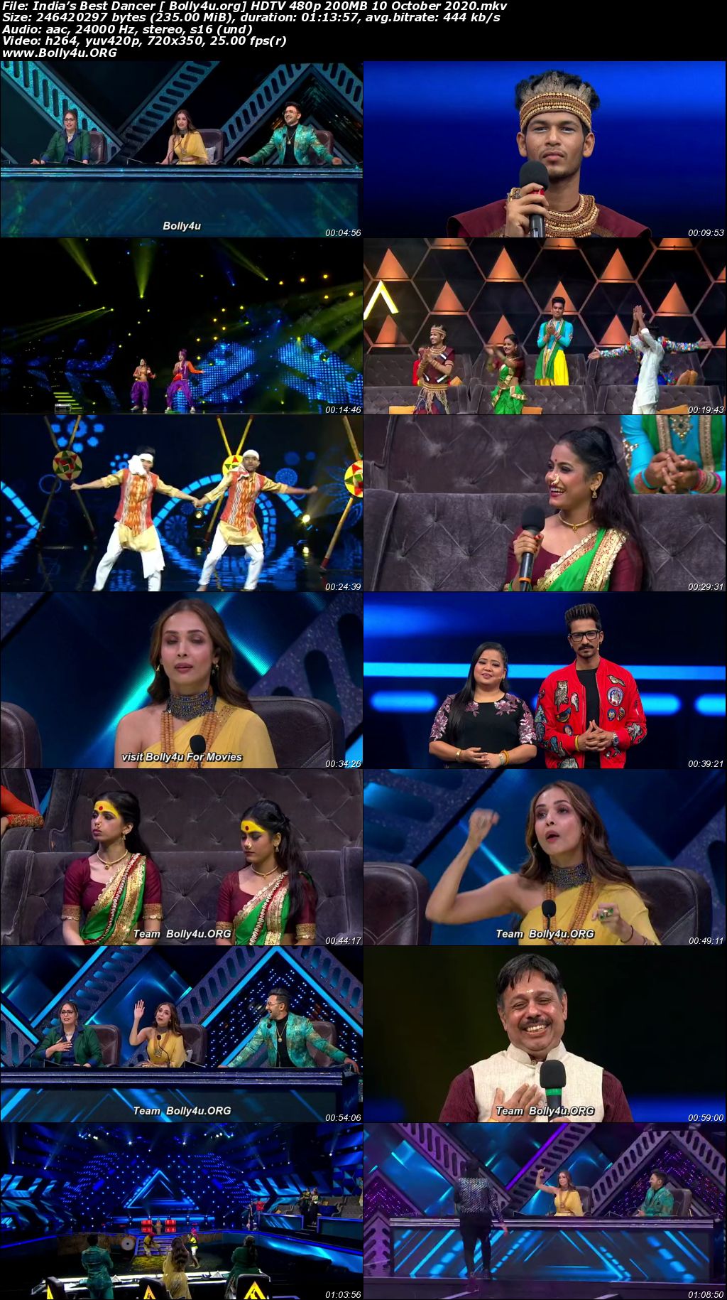 Indias Best Dancer HDTV 480p 200MB 10 October 2020 Download